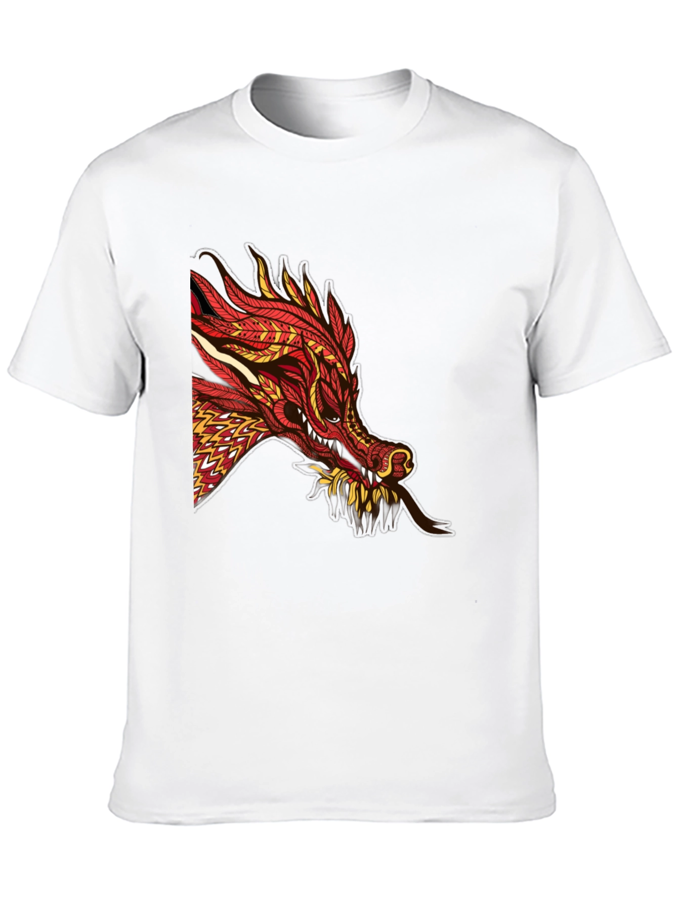 Dragon Graphic Print Black T-Shirt