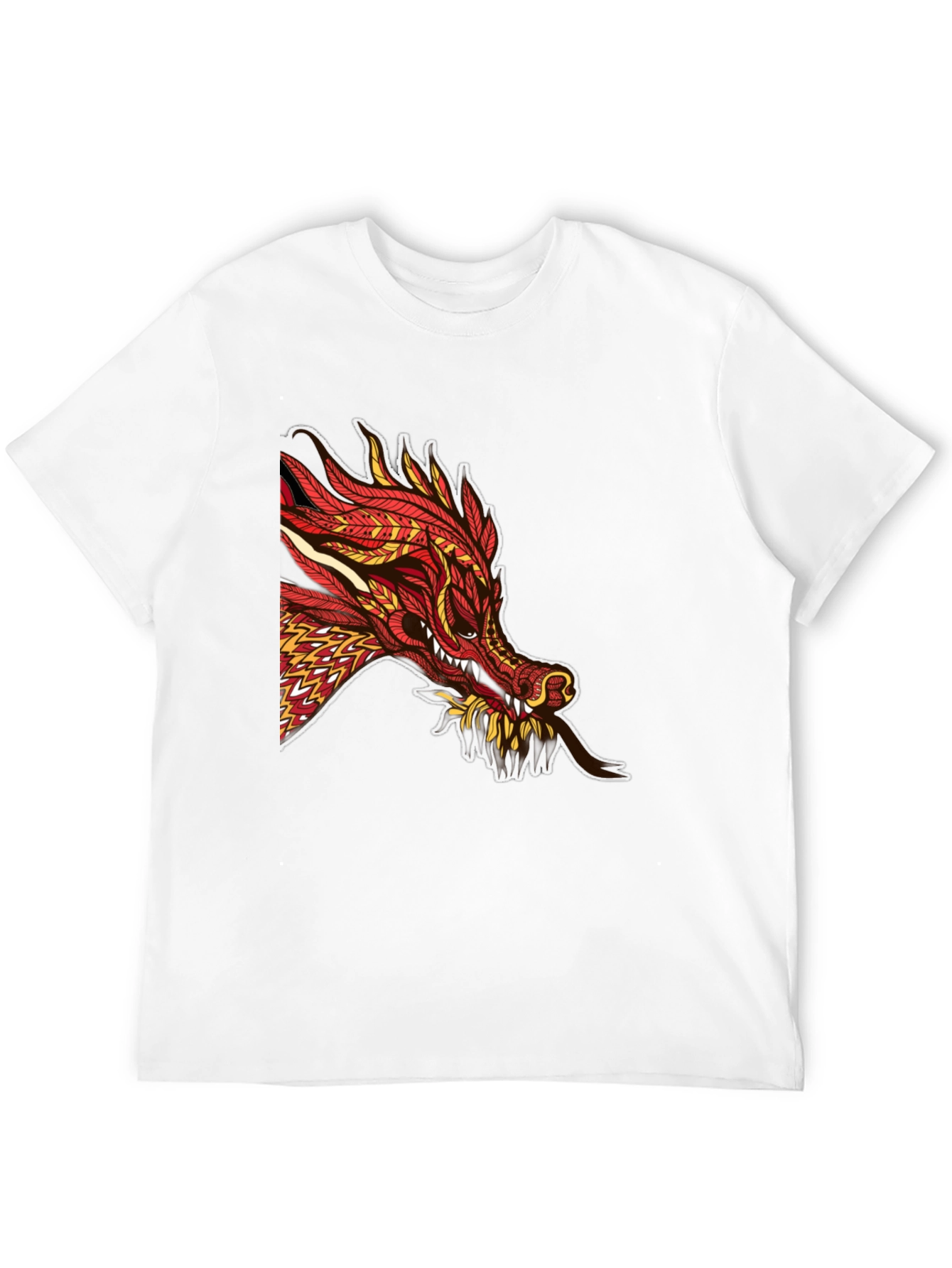 Dragon Graphic Print Black T-Shirt