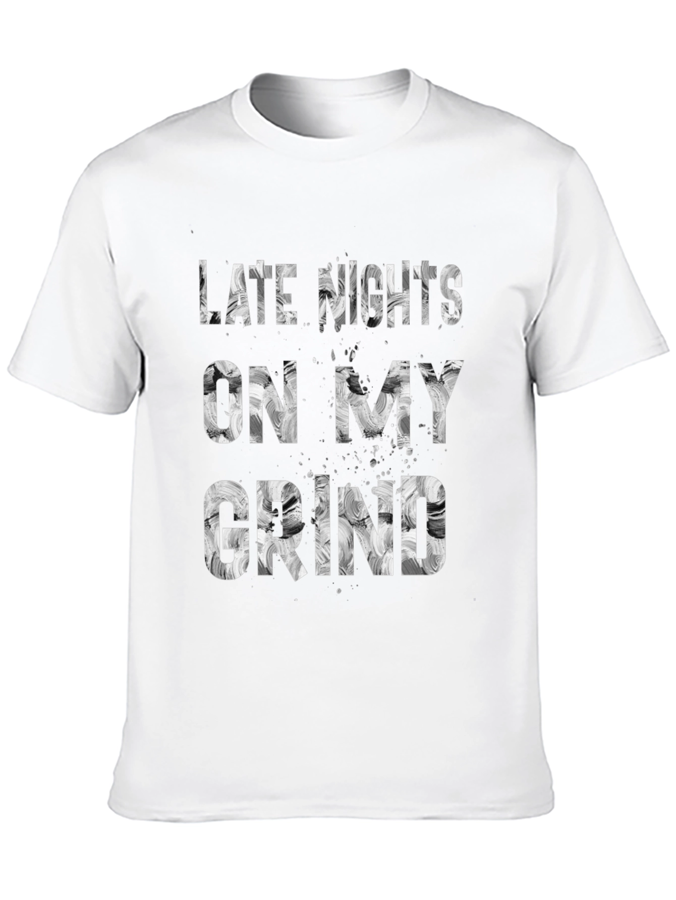 Late Nights On My Grind Black Graphic Tee