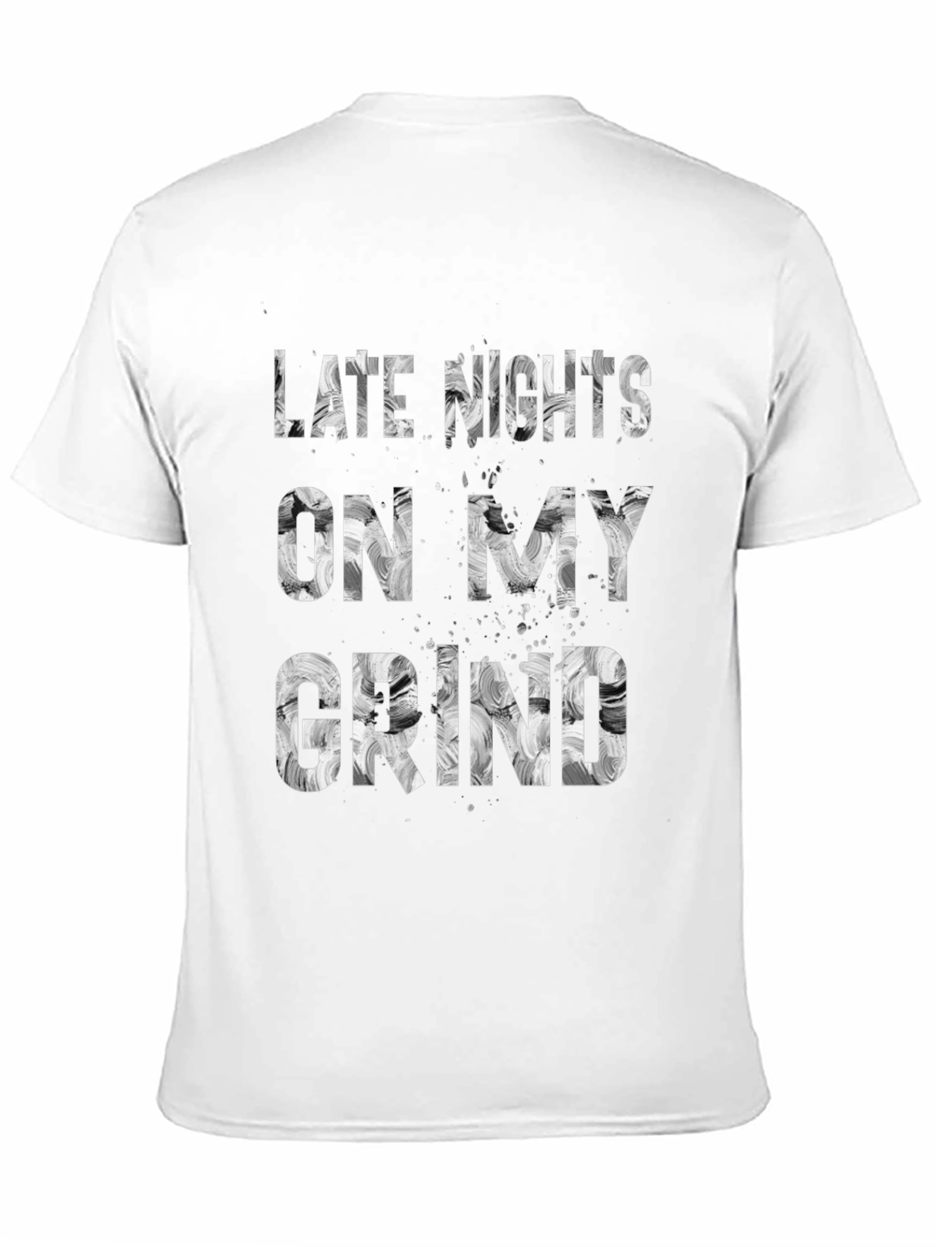 Late Nights On My Grind Black Graphic Tee