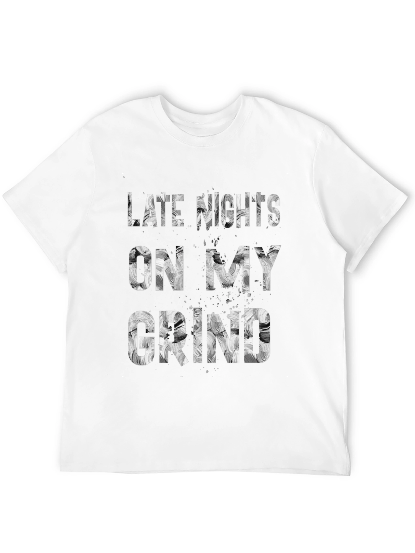 Late Nights On My Grind Black Graphic Tee