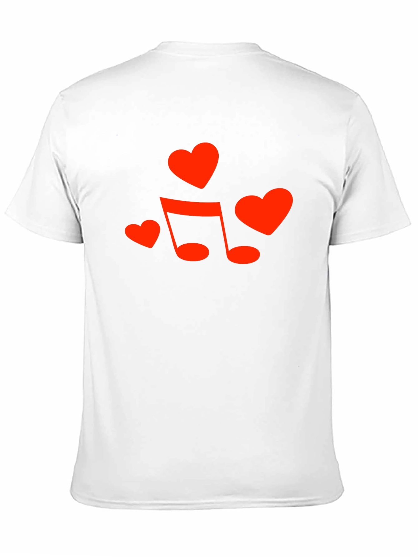 Heart & Music Note Graphic Tee - Black