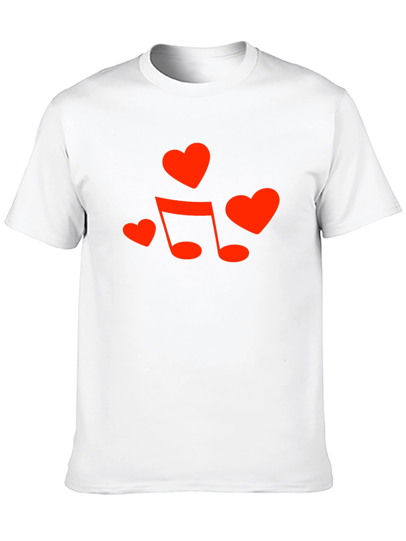 Heart & Music Note Graphic Tee - Black