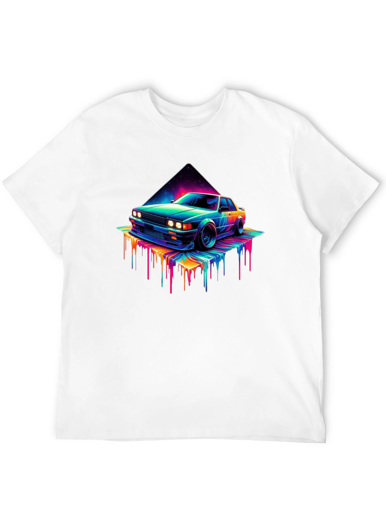 Retro Vaporwave Car T-Shirt - Black
