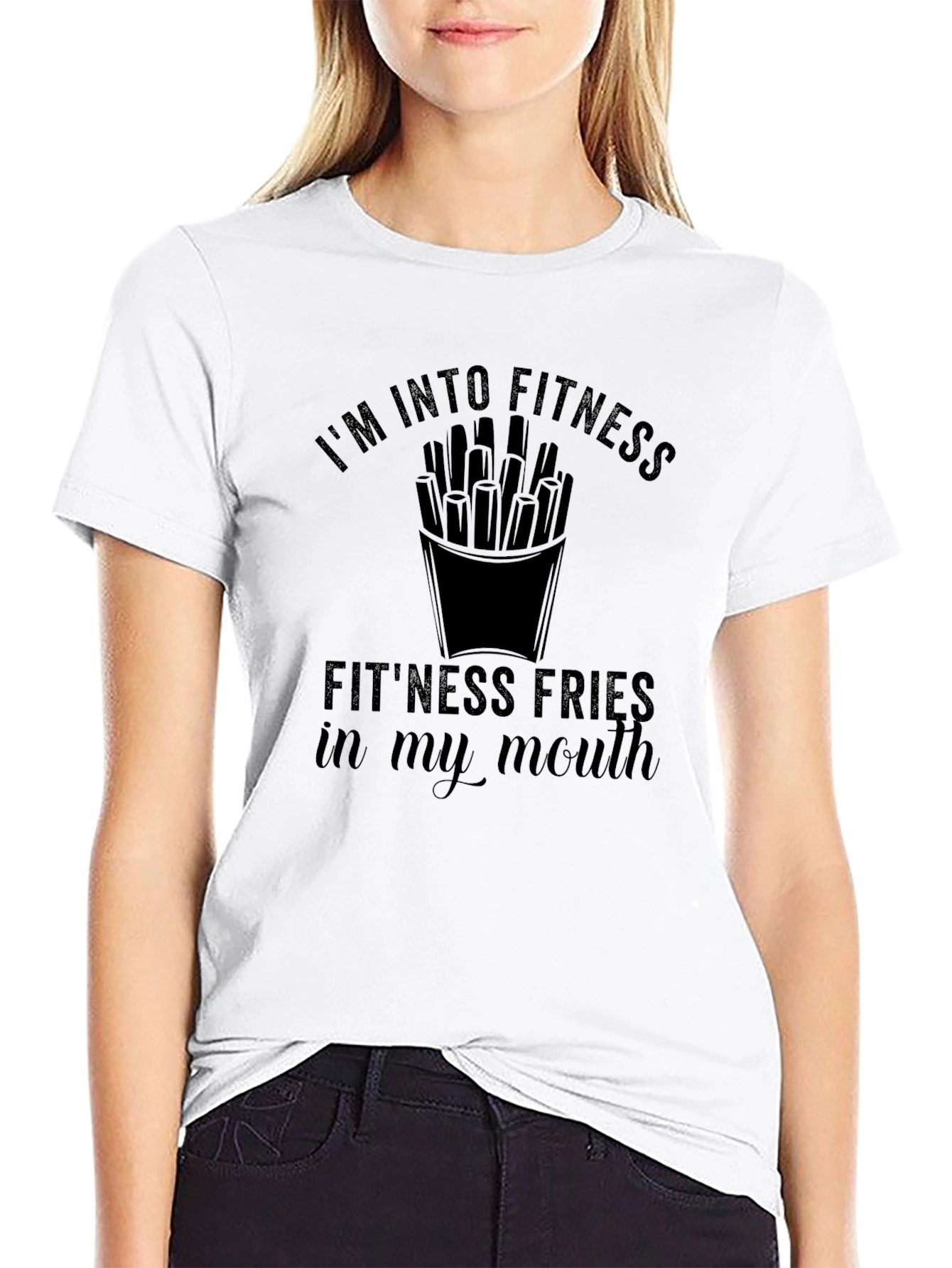 Fitness Fries T-Shirt: Funny Workout Tee