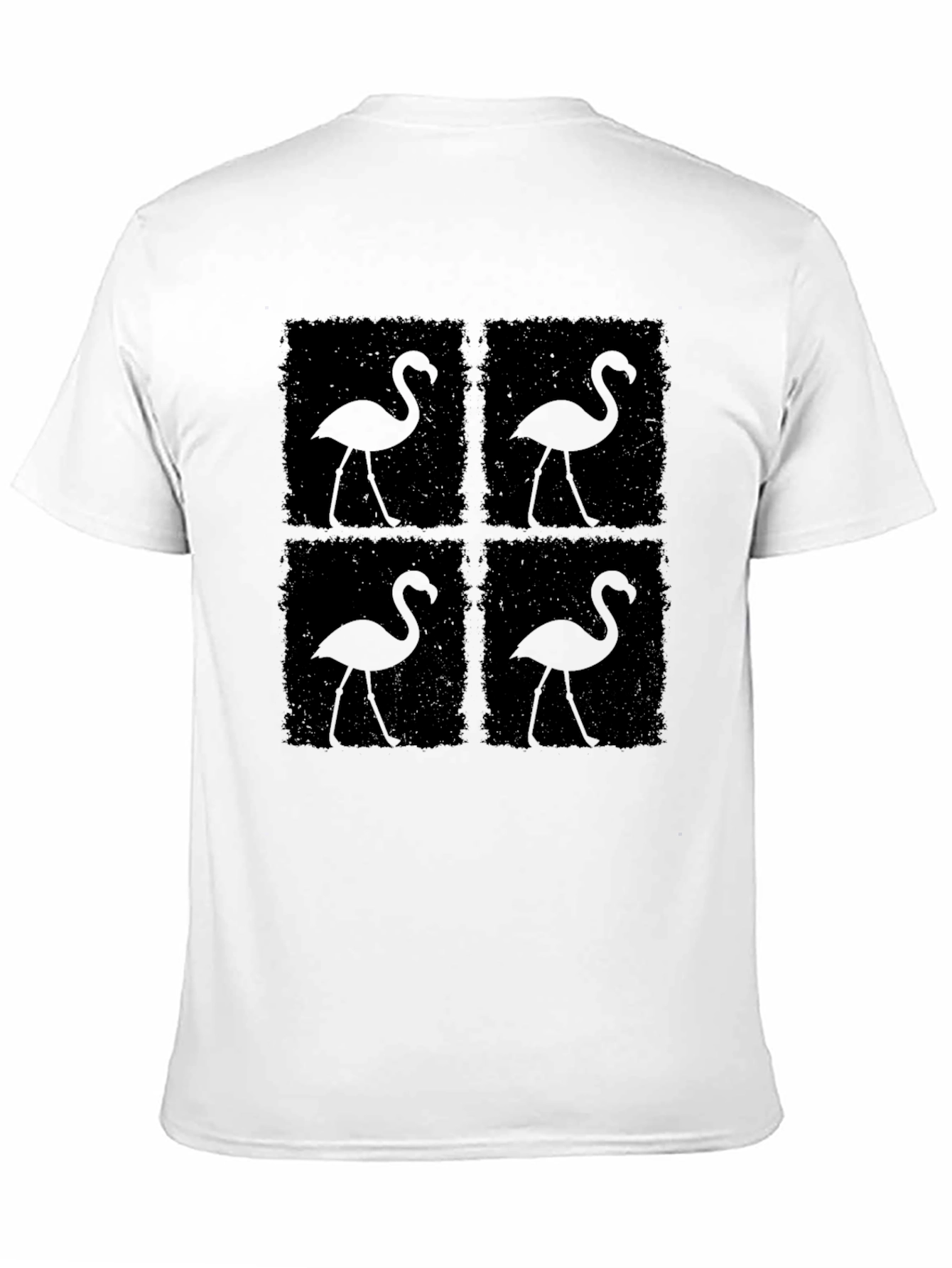 Flamingo Silhouette Graphic Black T-Shirt