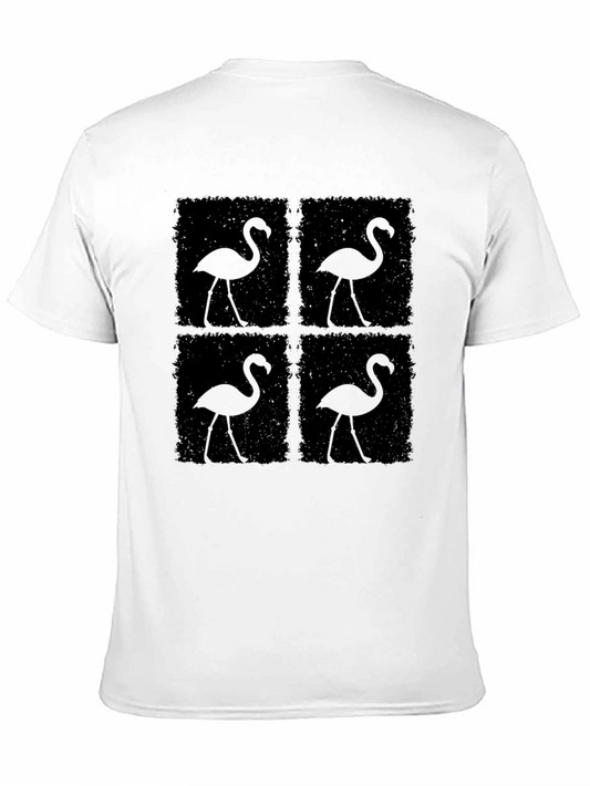 Flamingo Silhouette Graphic Black T-Shirt