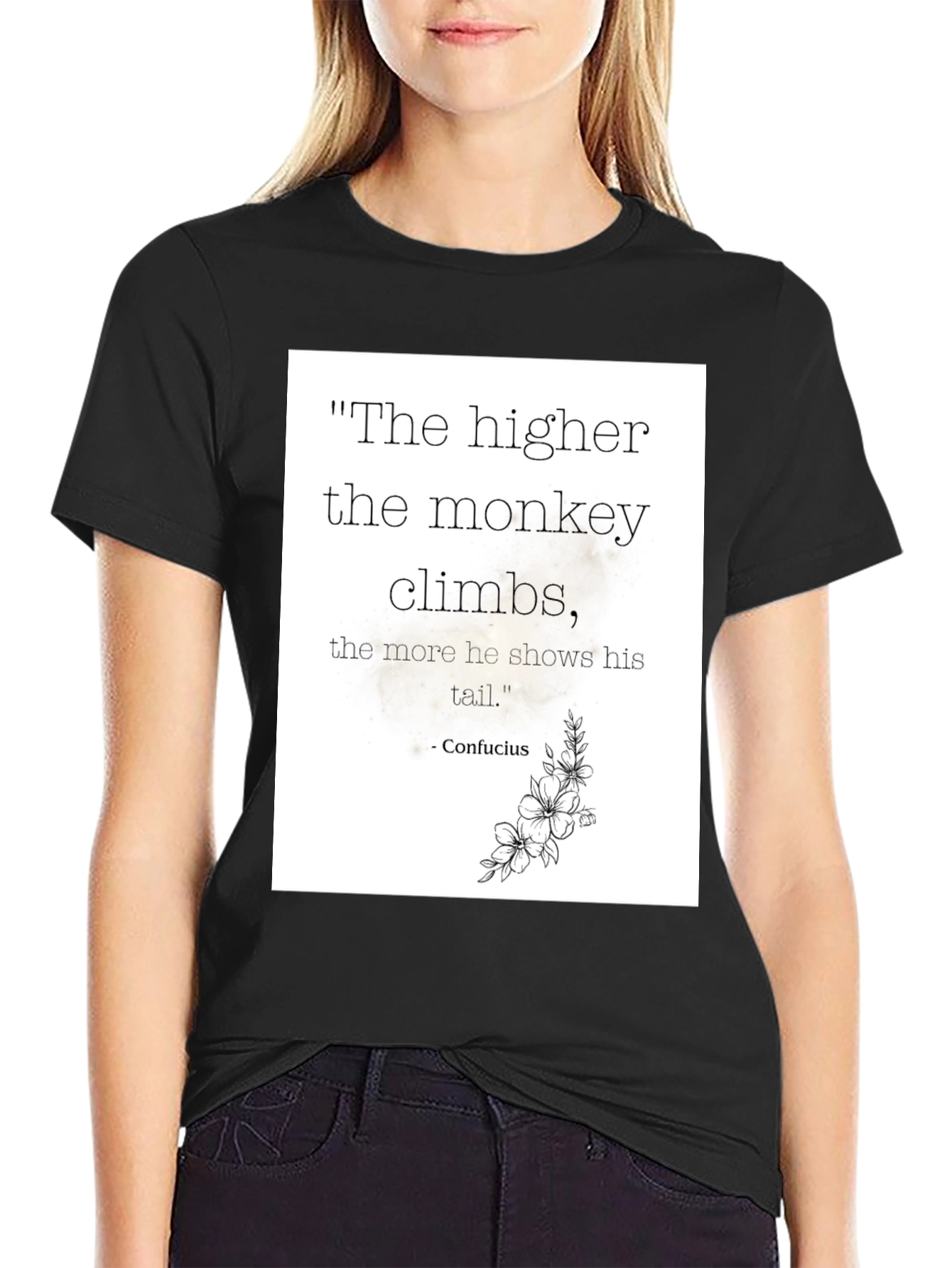 Confucius Monkey Quote T-Shirt