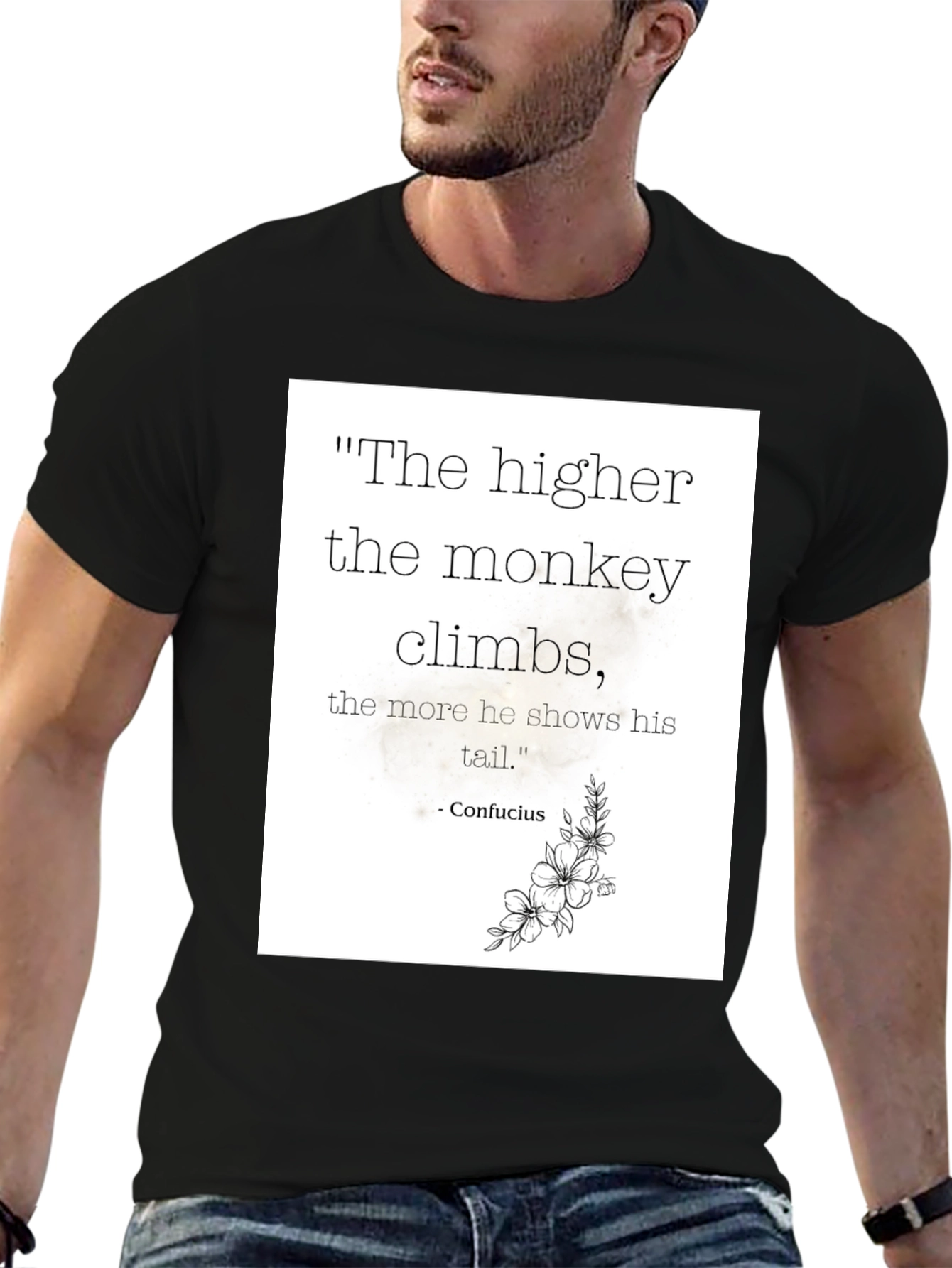 Confucius Monkey Quote T-Shirt