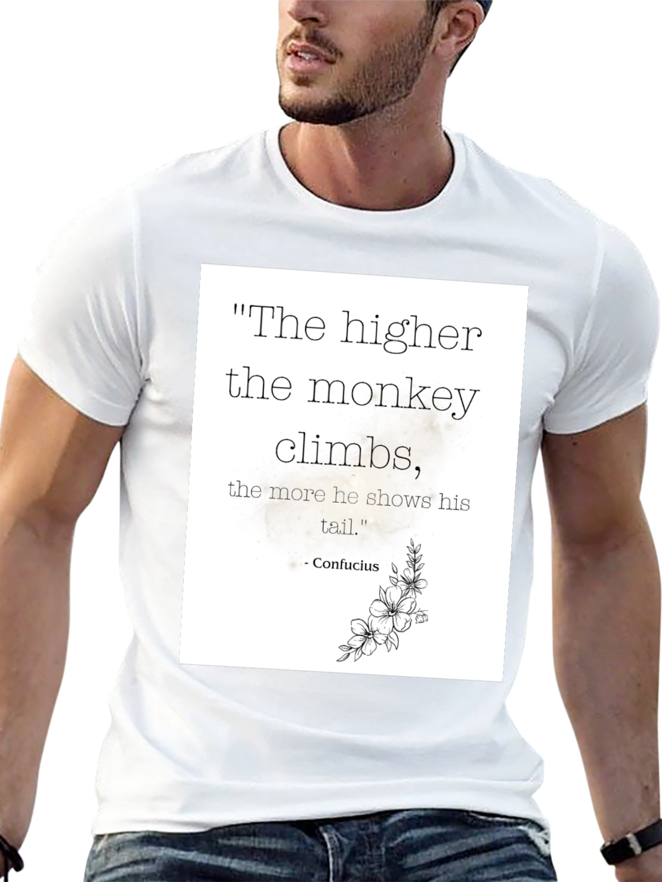 Confucius Monkey Quote T-Shirt