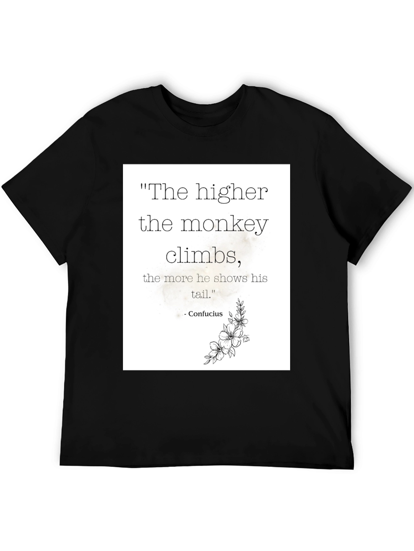 Confucius Monkey Quote T-Shirt