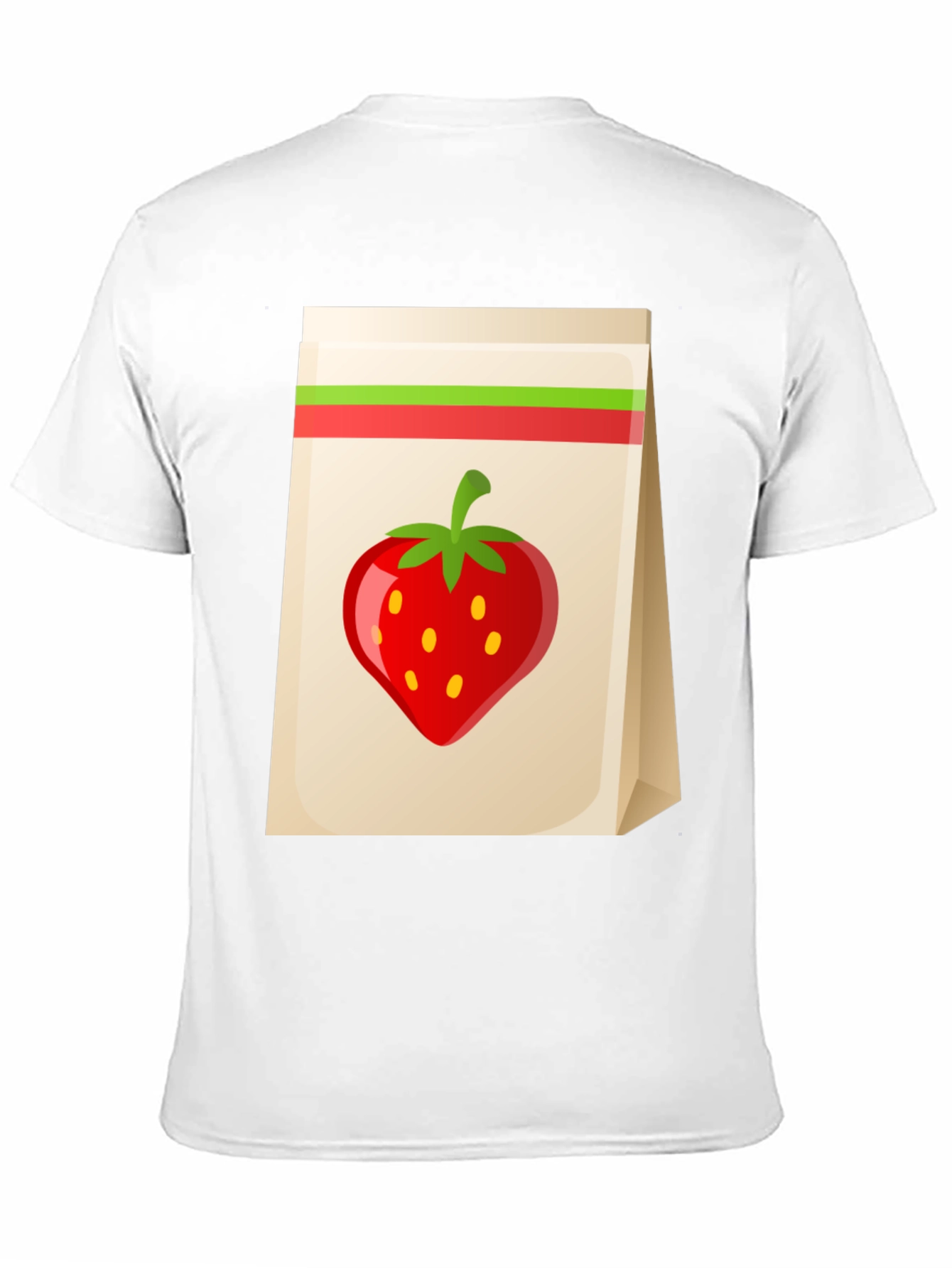 Strawberry Bag Graphic Tee - Cute Fruit Design