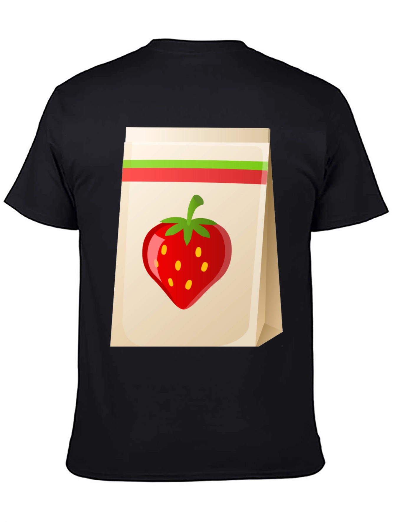 Strawberry Bag Graphic Tee - Cute Fruit Design