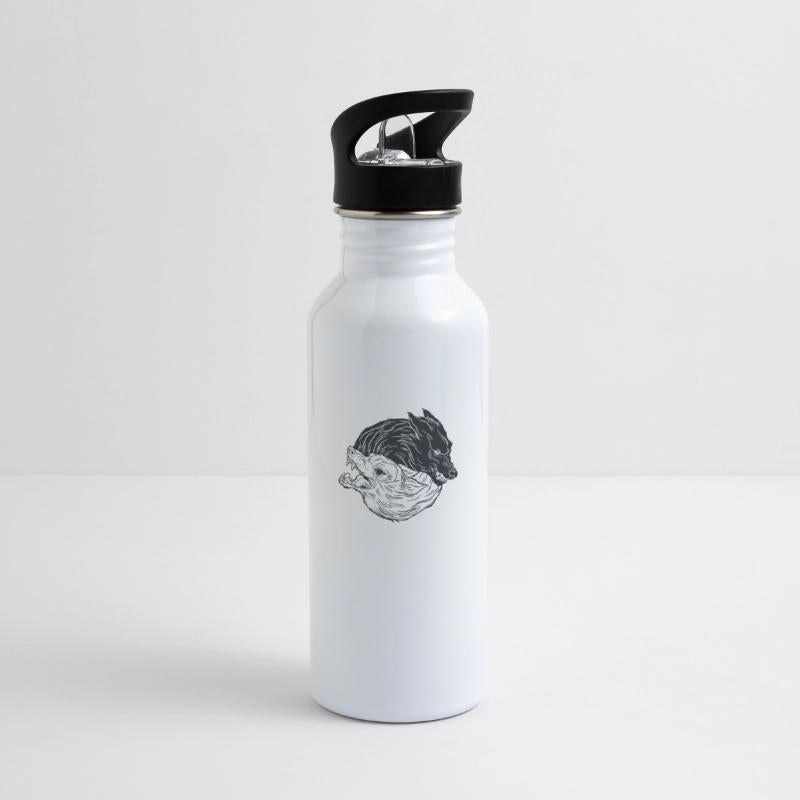 Wolf yin yang meditation philosophy symbol