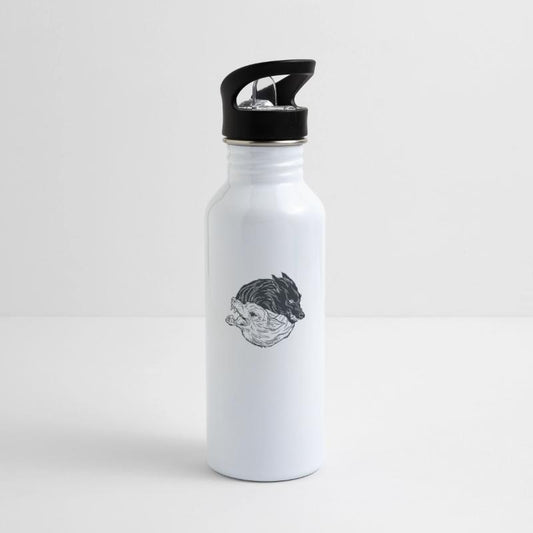 Wolf yin yang meditation philosophy symbol