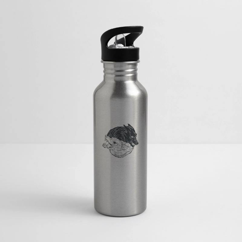 Wolf yin yang meditation philosophy symbol