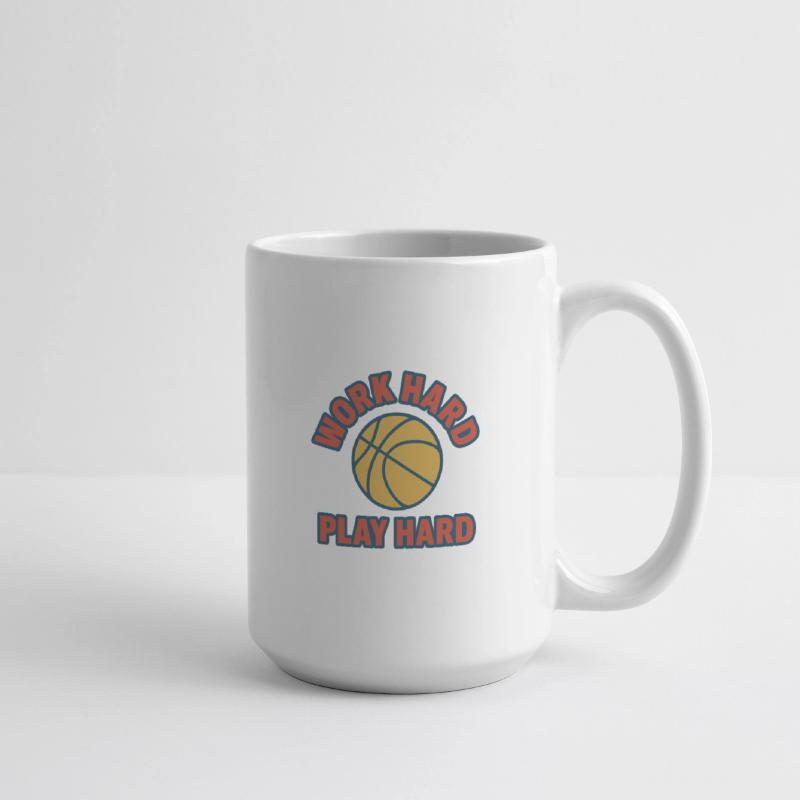 Work Hard Play Hard Basketball Motivational Design