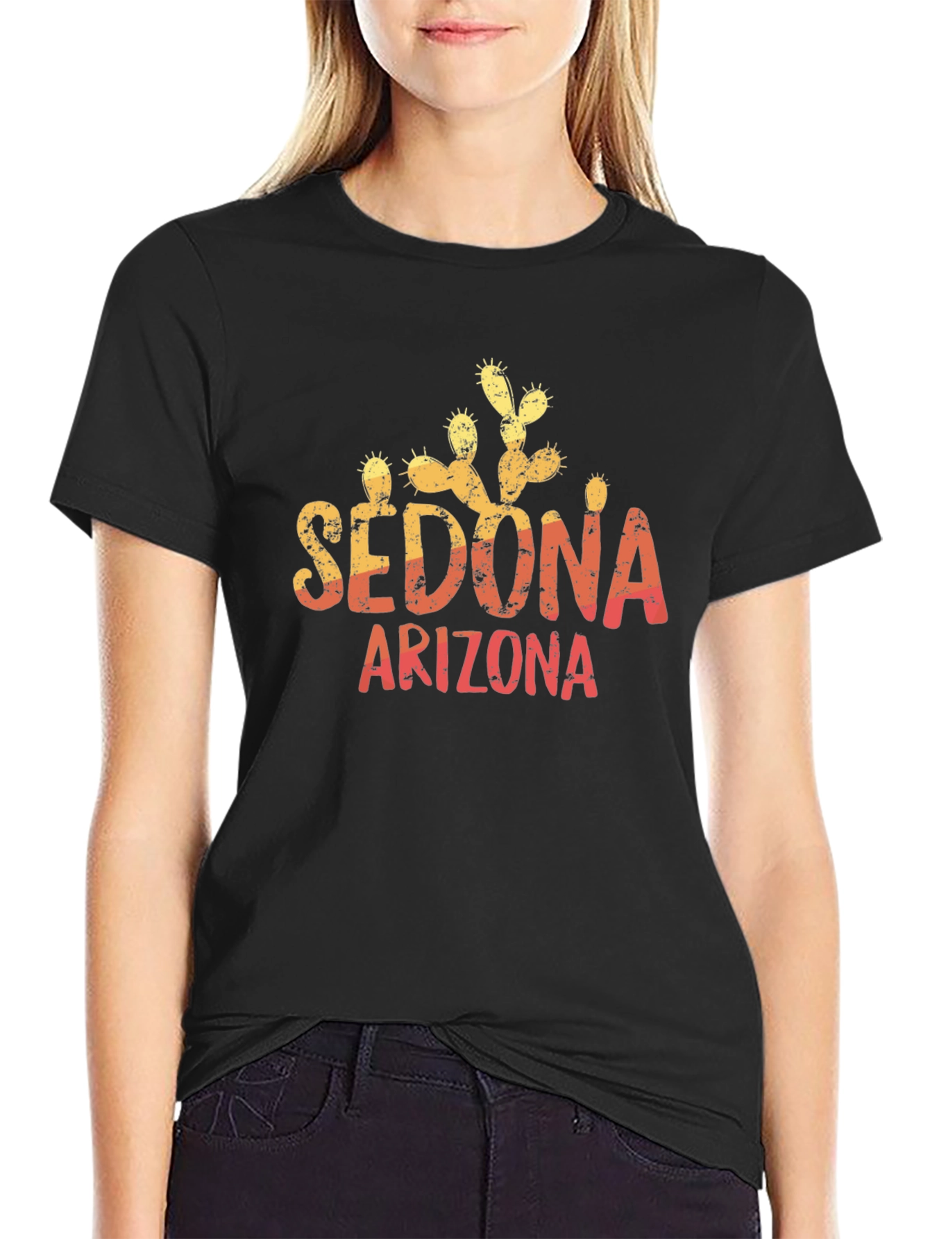 Sedona Arizona Cactus Graphic T-Shirt