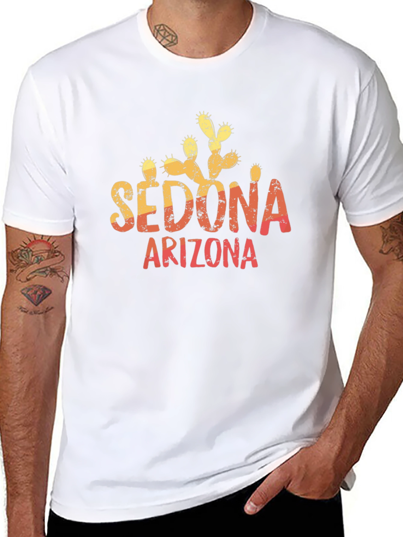 Sedona Arizona Cactus Graphic T-Shirt