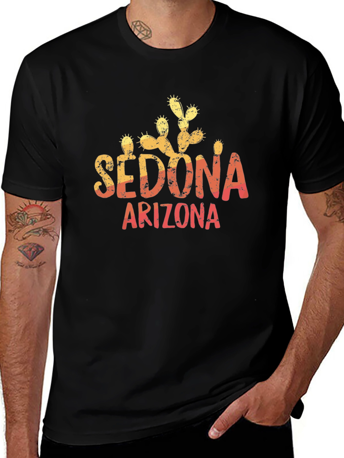 Sedona Arizona Cactus Graphic T-Shirt