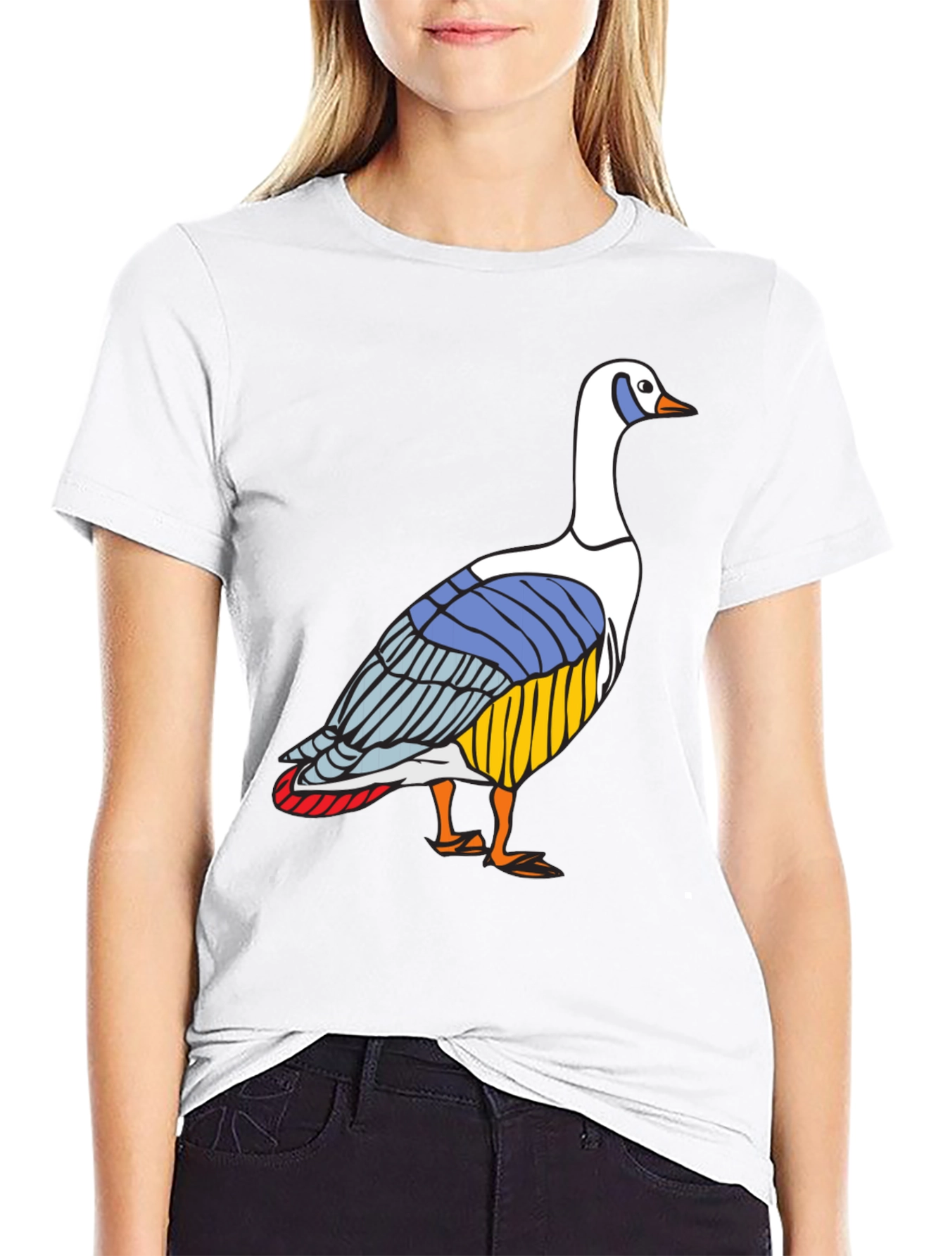 Goose Graphic Tee - Stylish Black Cotton T-Shirt