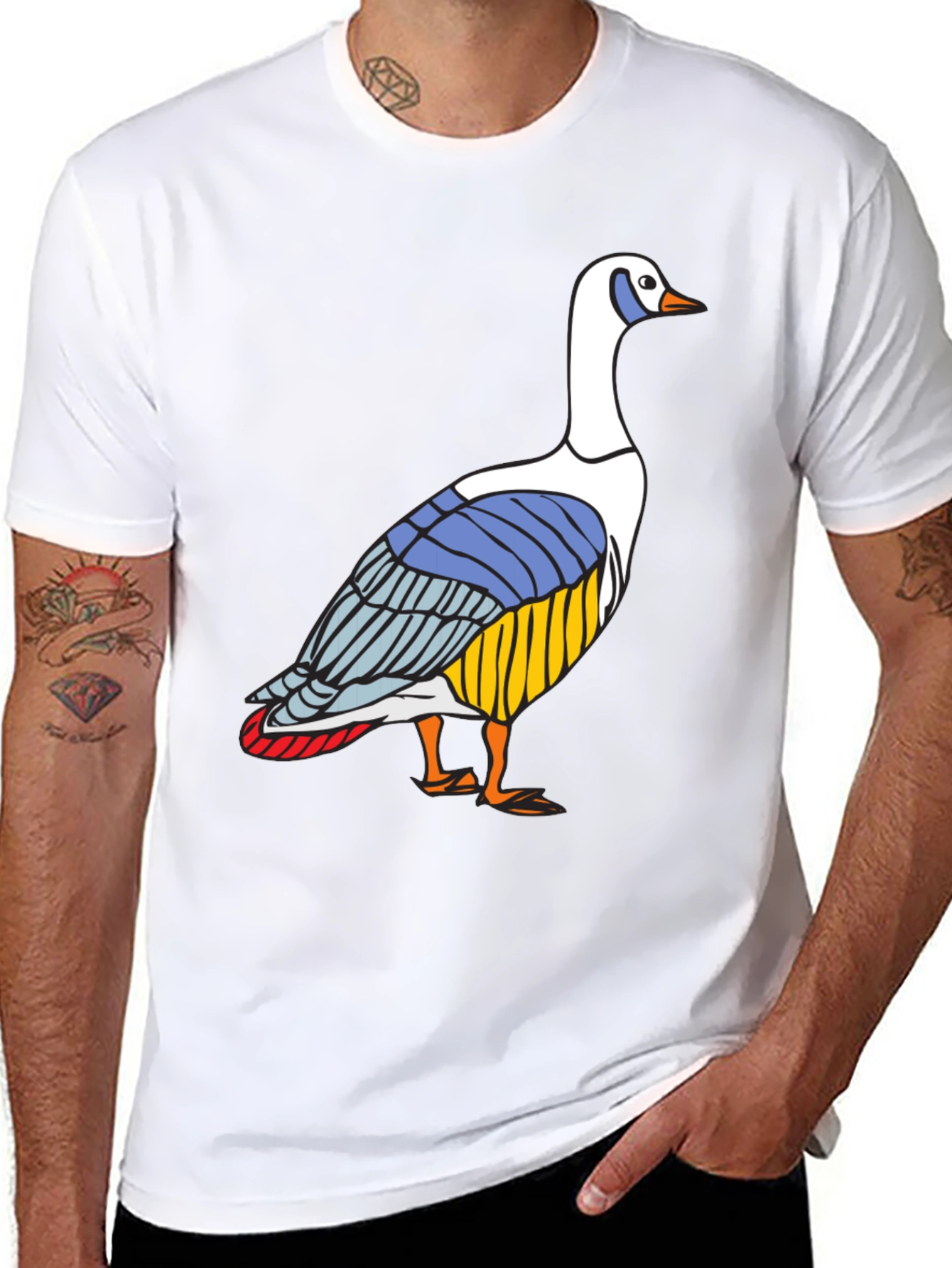Goose Graphic Tee - Stylish Black Cotton T-Shirt