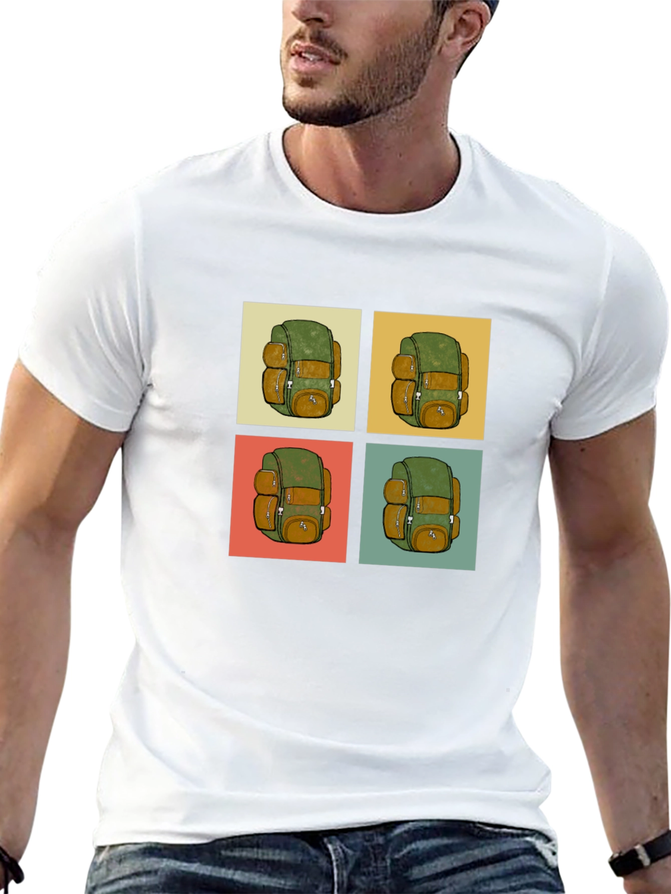 Retro Backpack T-Shirt - Travel & Adventure Ready