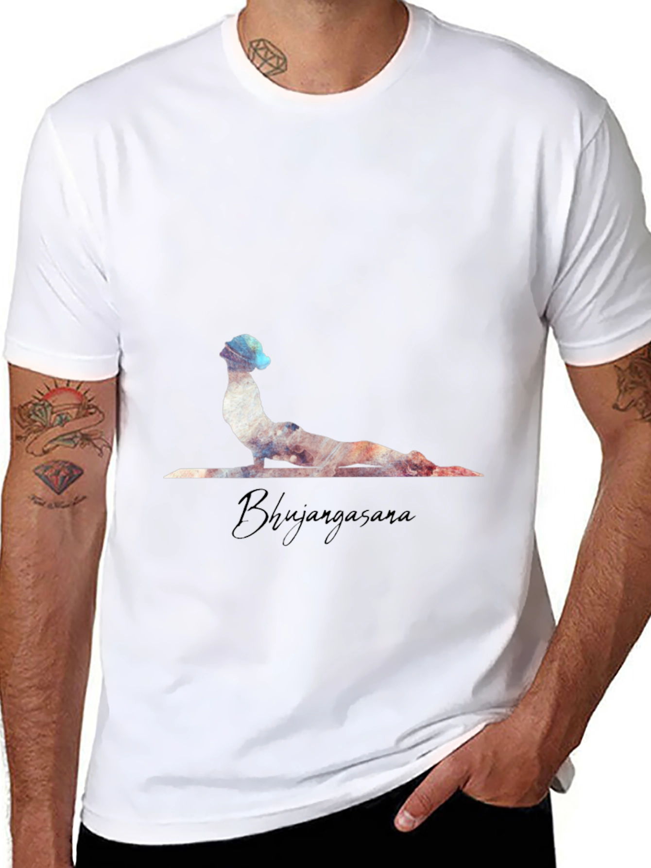 Bhujangasana Yoga Pose T-Shirt - Cobra Pose Tee