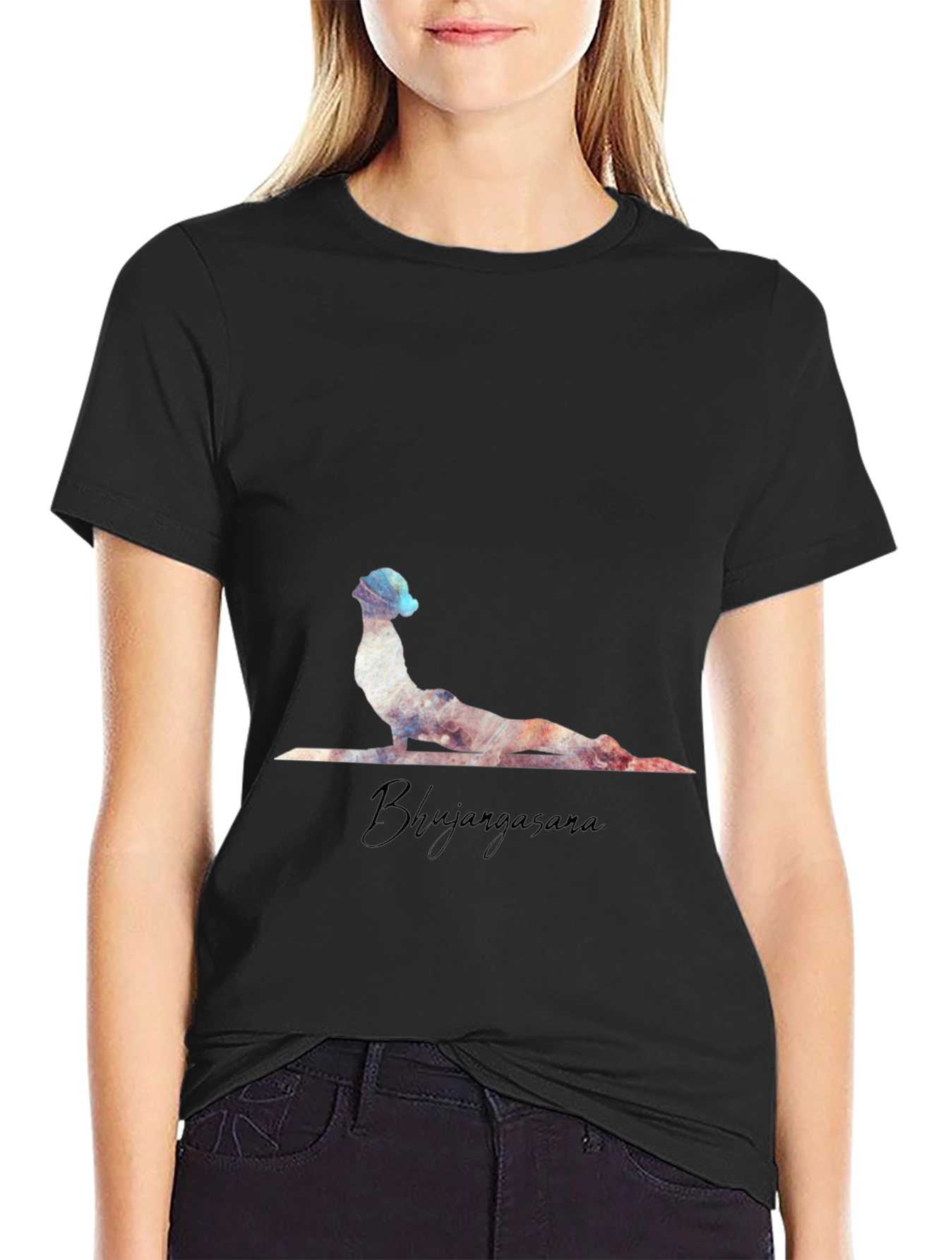 Bhujangasana Yoga Pose T-Shirt - Cobra Pose Tee