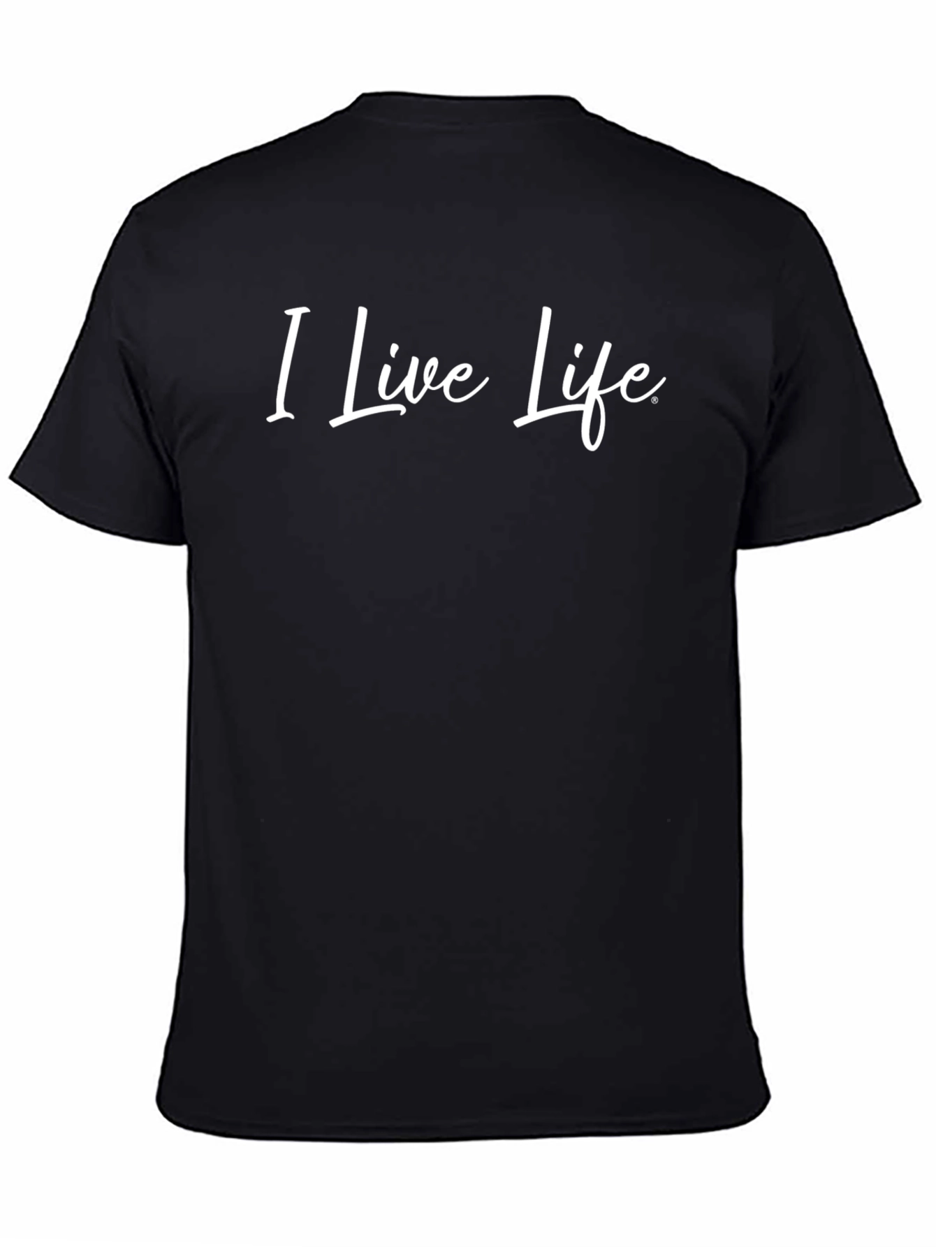 I Live Life Black Graphic Tee