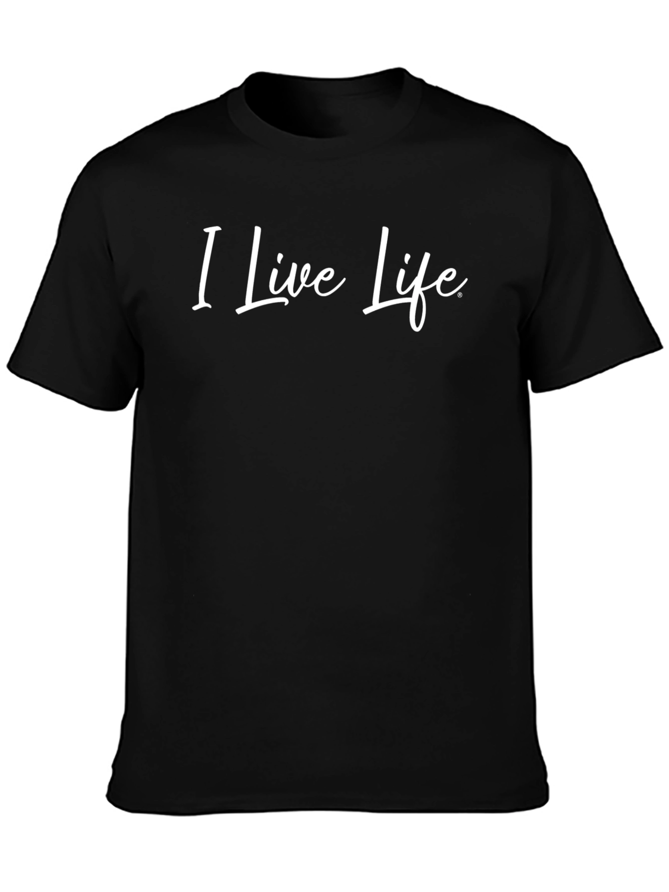 I Live Life Black Graphic Tee