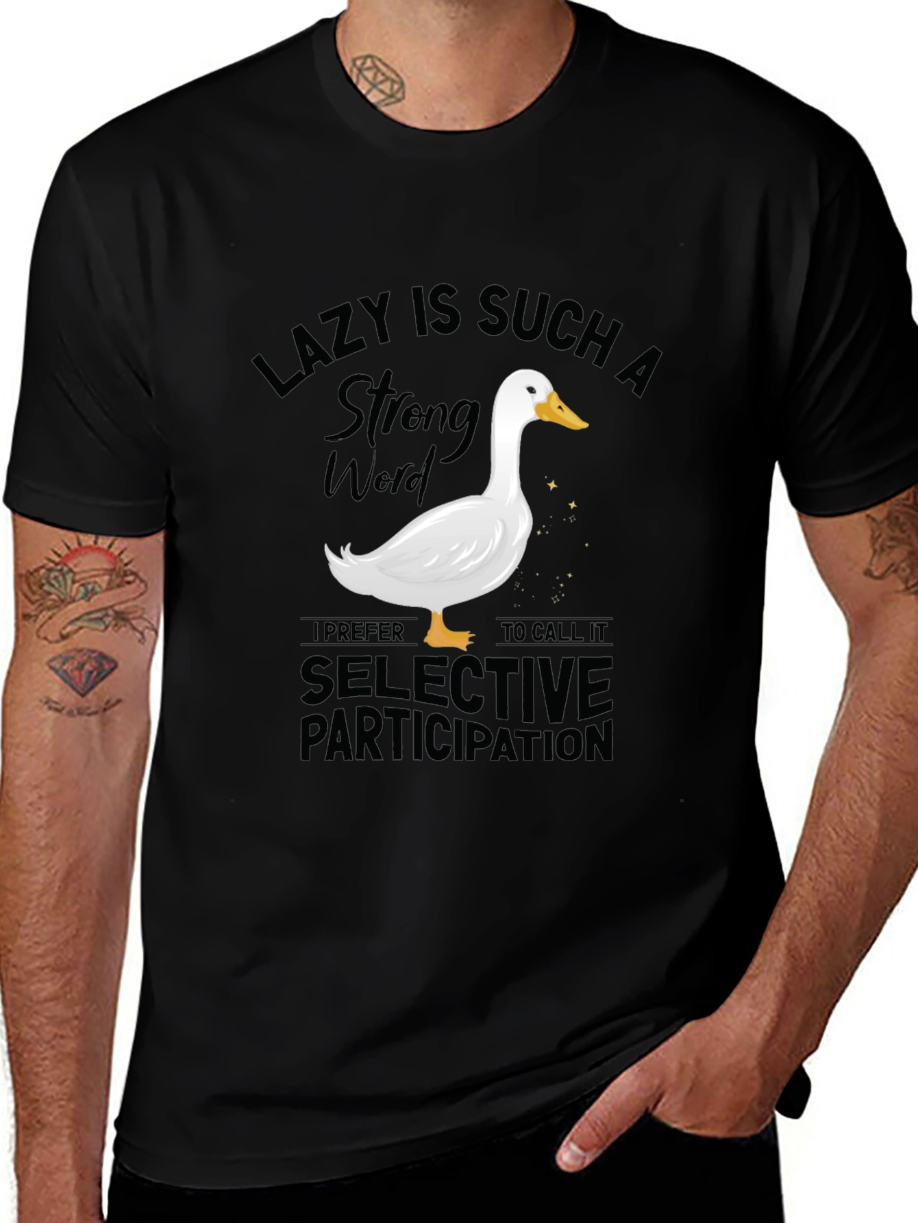 Funny Lazy Duck Graphic Tee