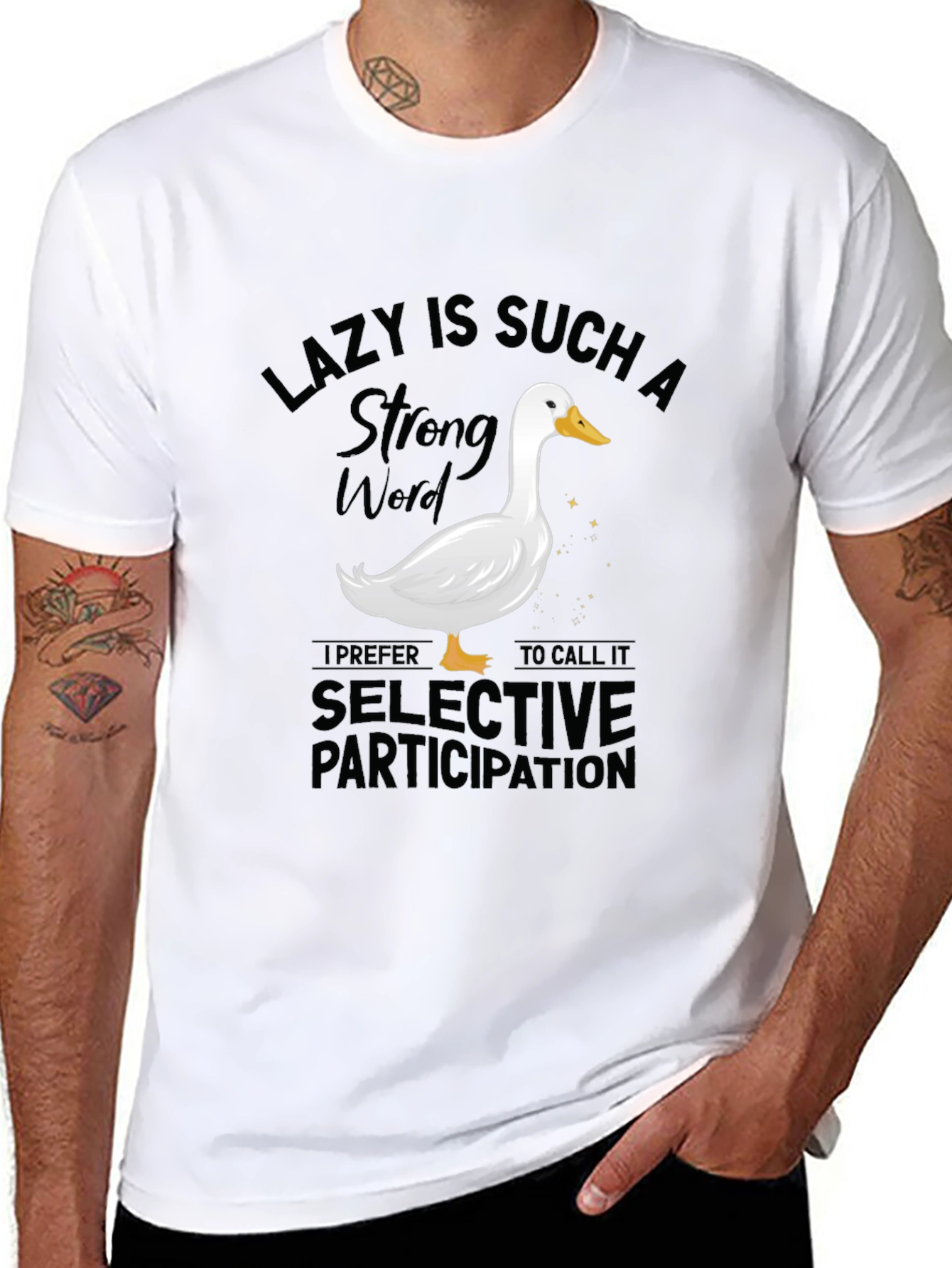 Funny Lazy Duck Graphic Tee