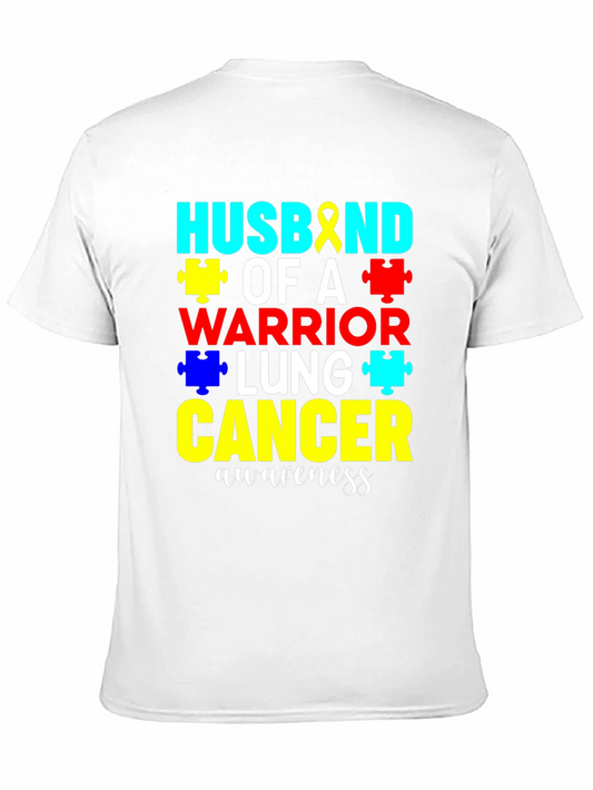 Husband of a Lung Cancer Warrior Awareness T-Shirt