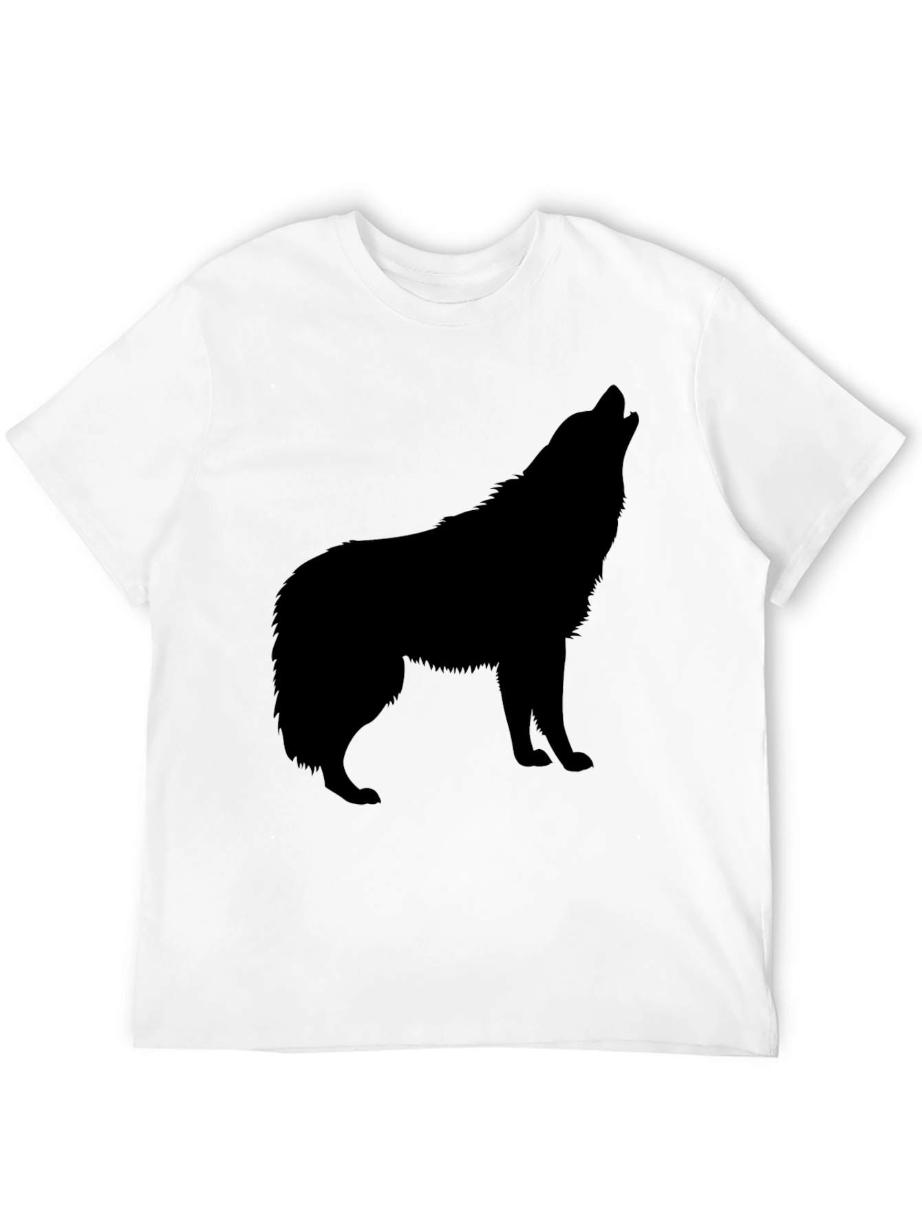 Wolf Silhouette Graphic Tee - Mens Black T-Shirt