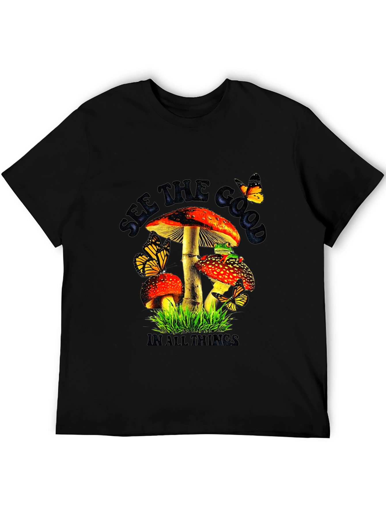 Mushroom & Butterfly Graphic Tee