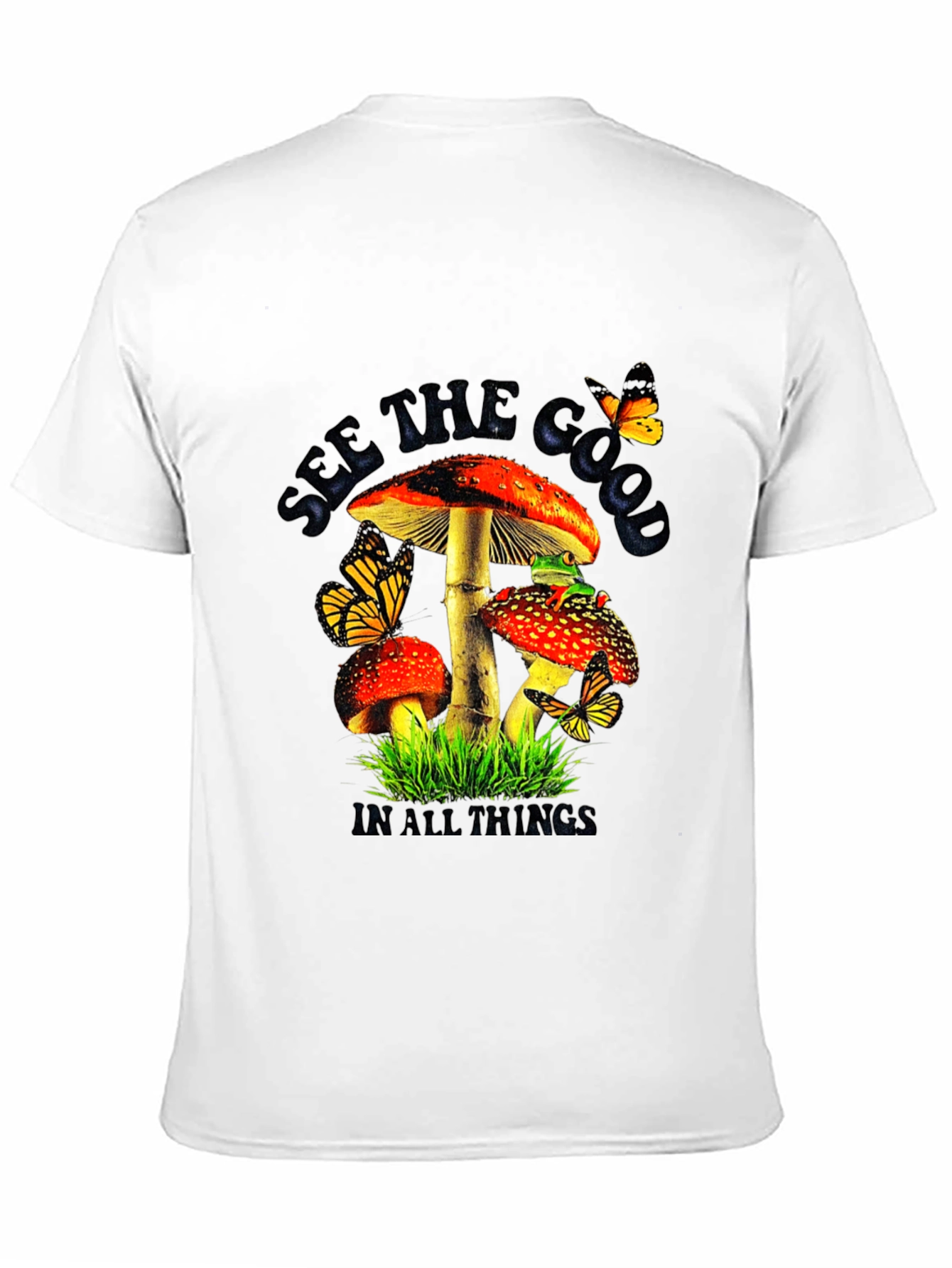 Mushroom & Butterfly Graphic Tee