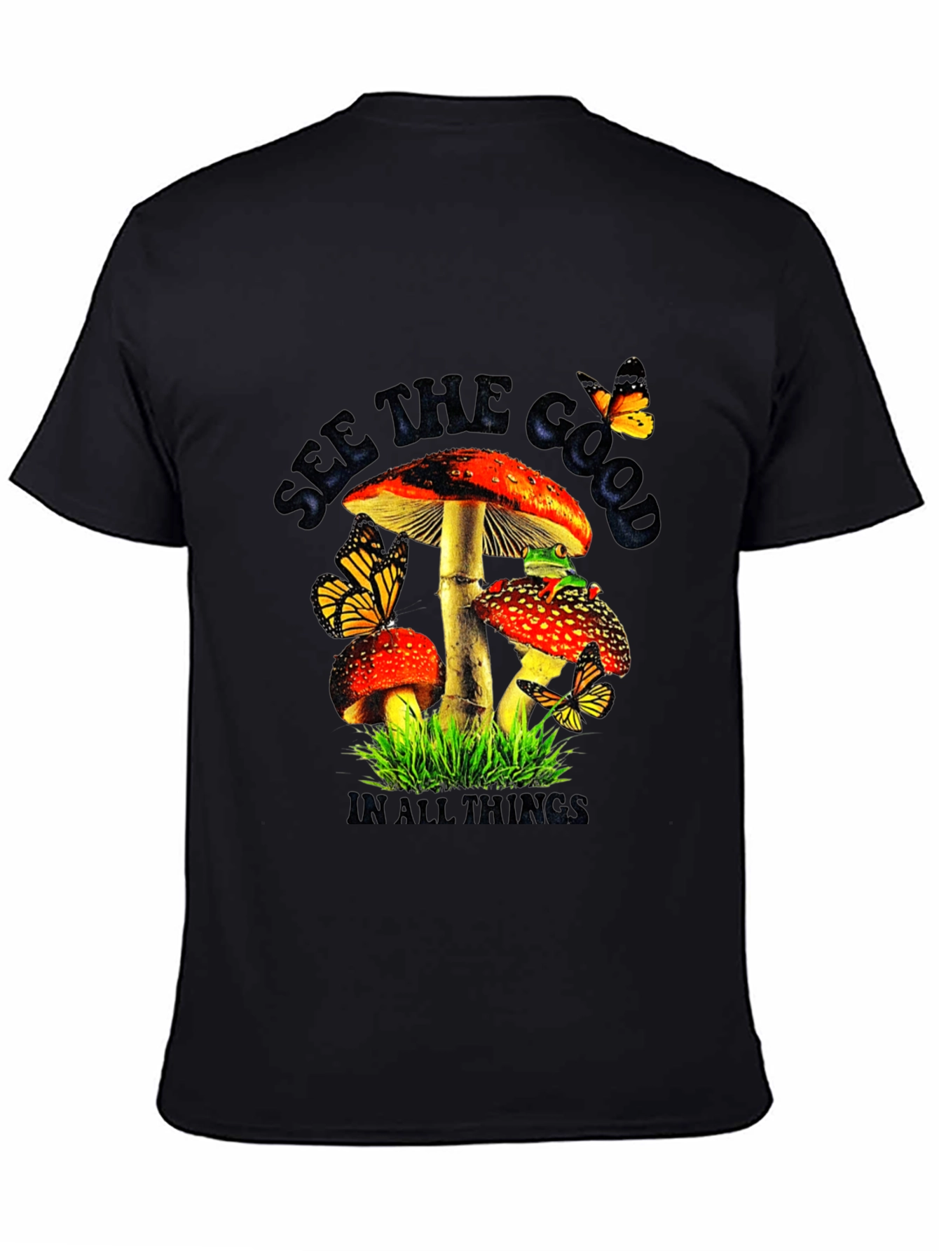 Mushroom & Butterfly Graphic Tee