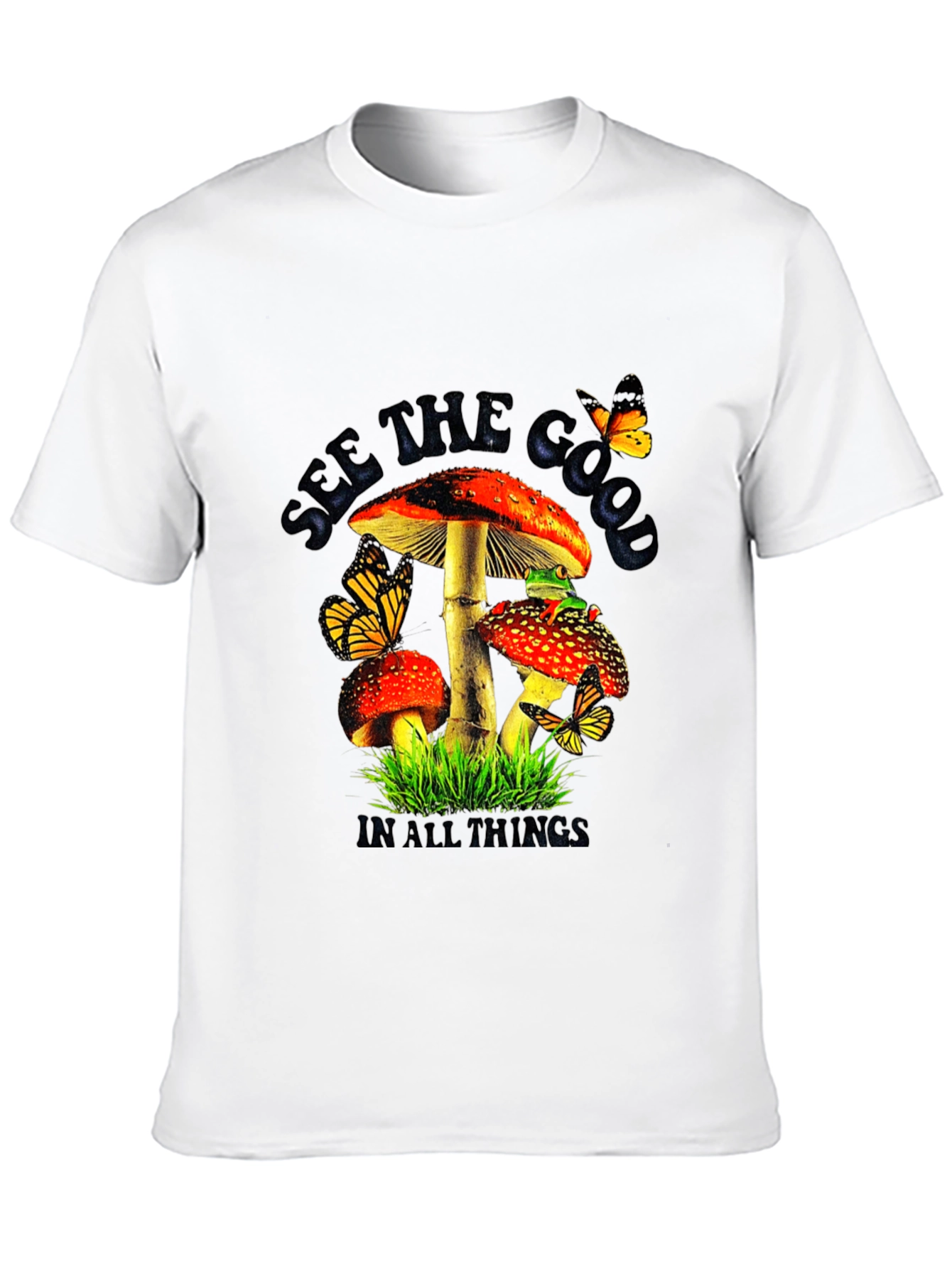 Mushroom & Butterfly Graphic Tee