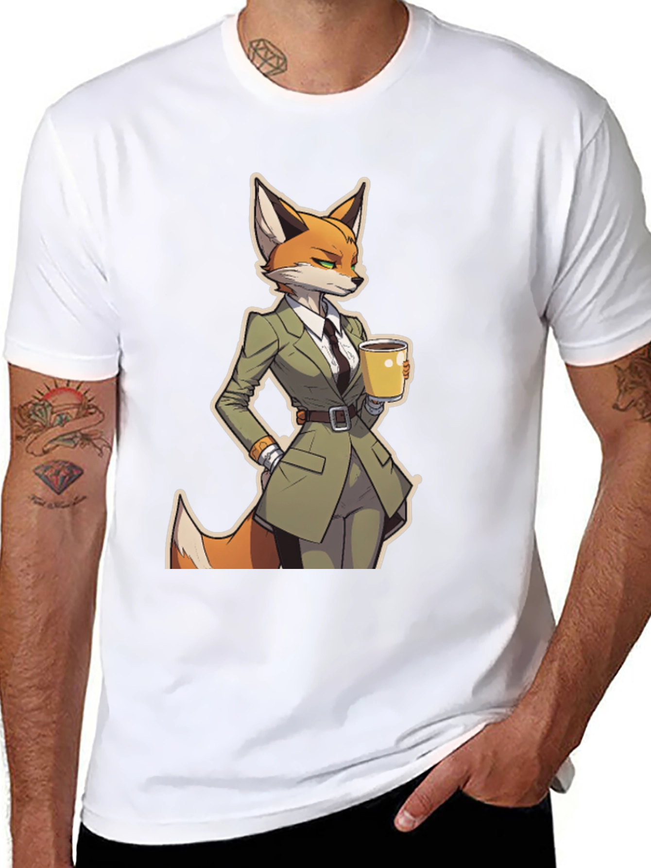 Fox in Suit Graphic Tee