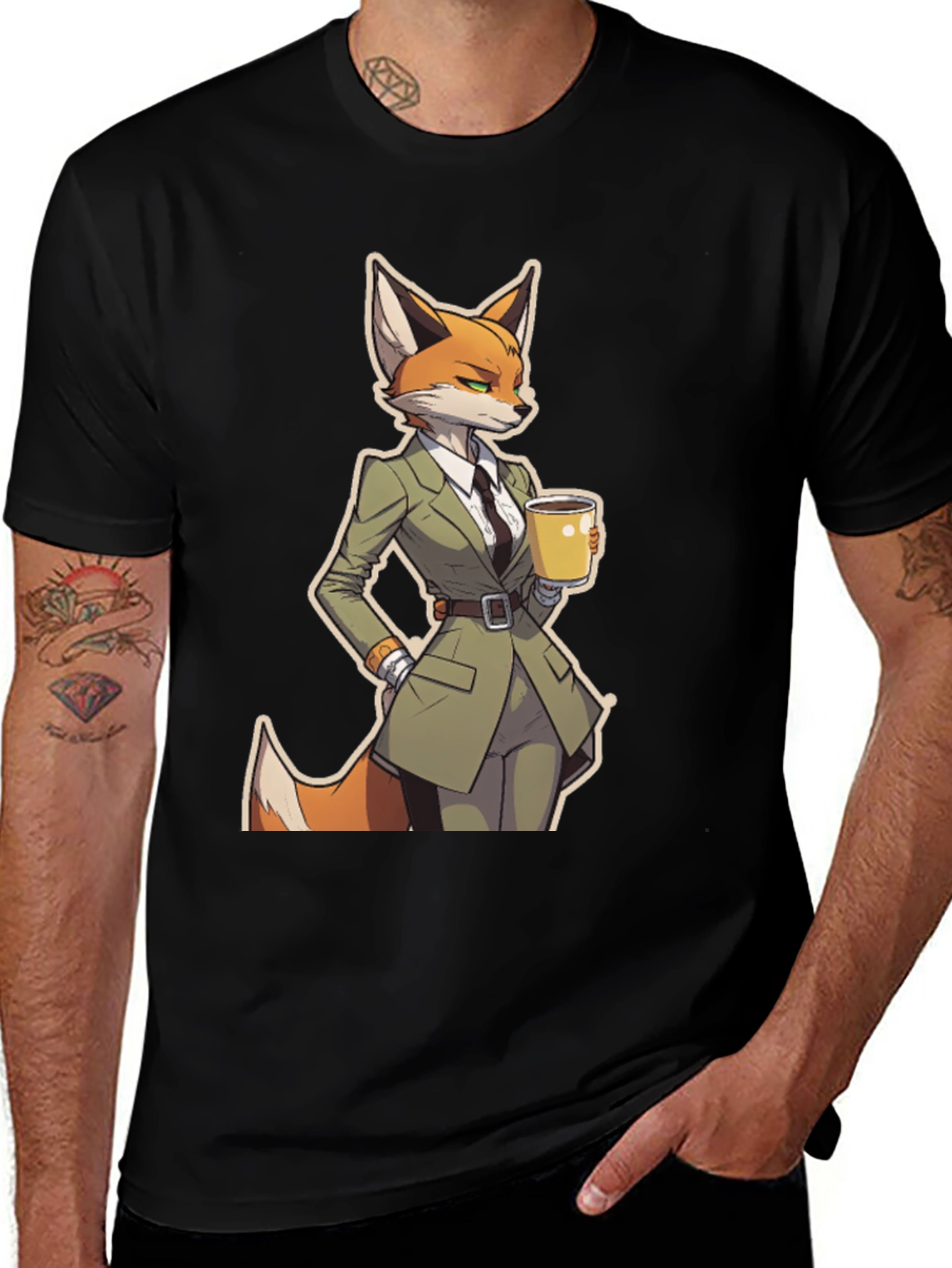 Fox in Suit Graphic Tee