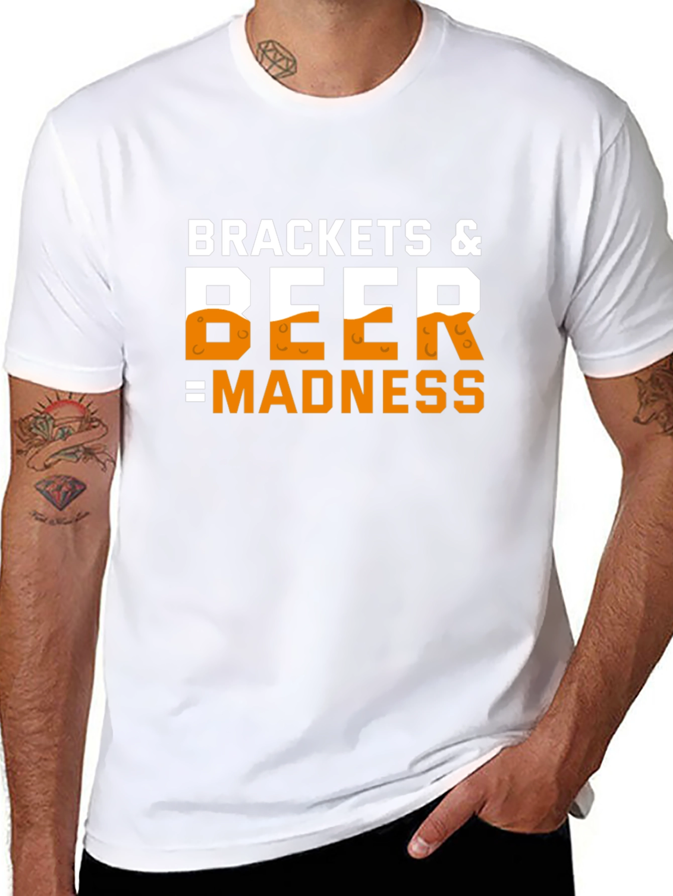 Brackets & Beer Madness Black T-Shirt