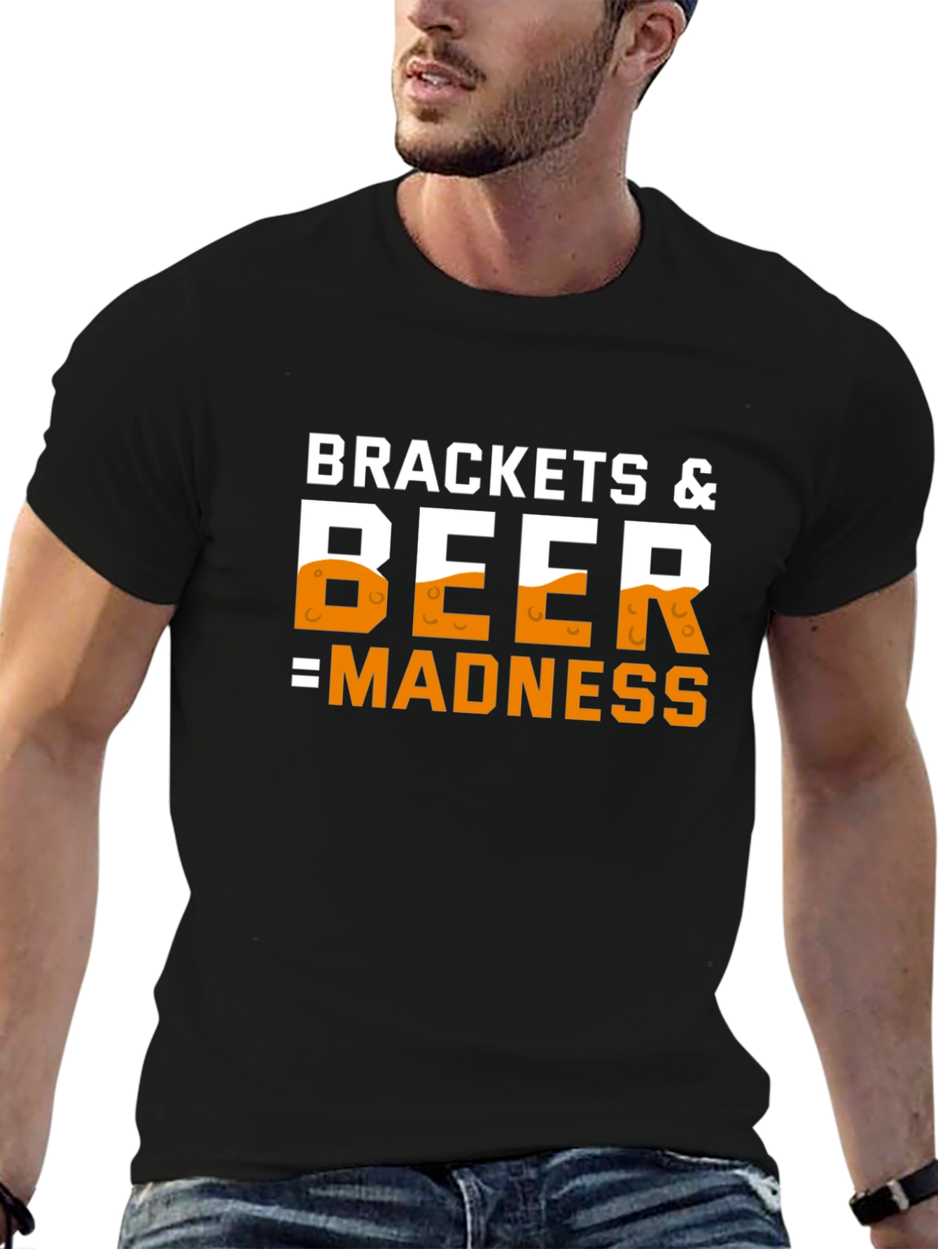 Brackets & Beer Madness Black T-Shirt