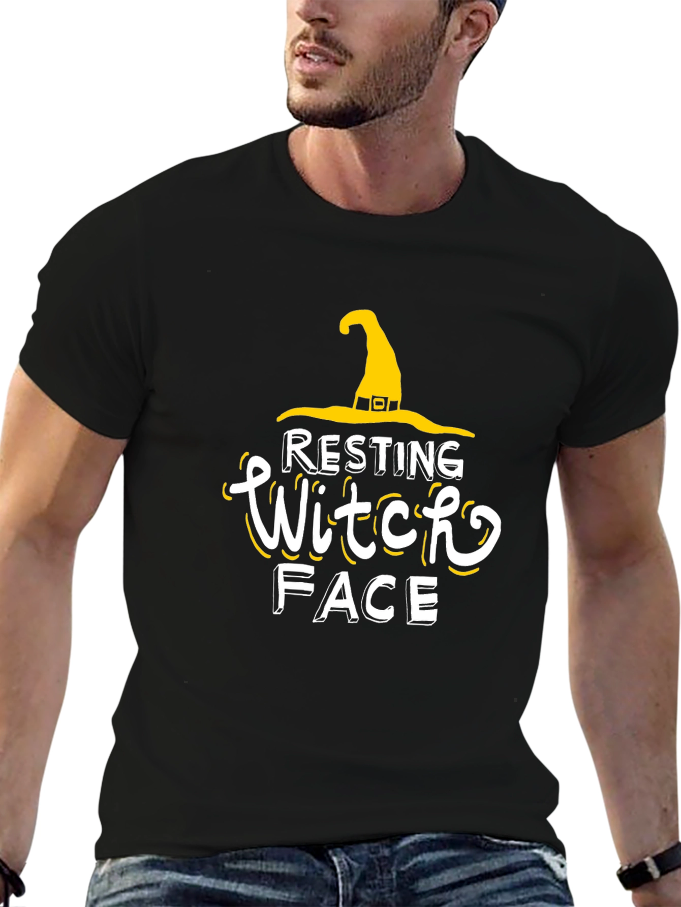 Resting Witch Face Halloween Tee