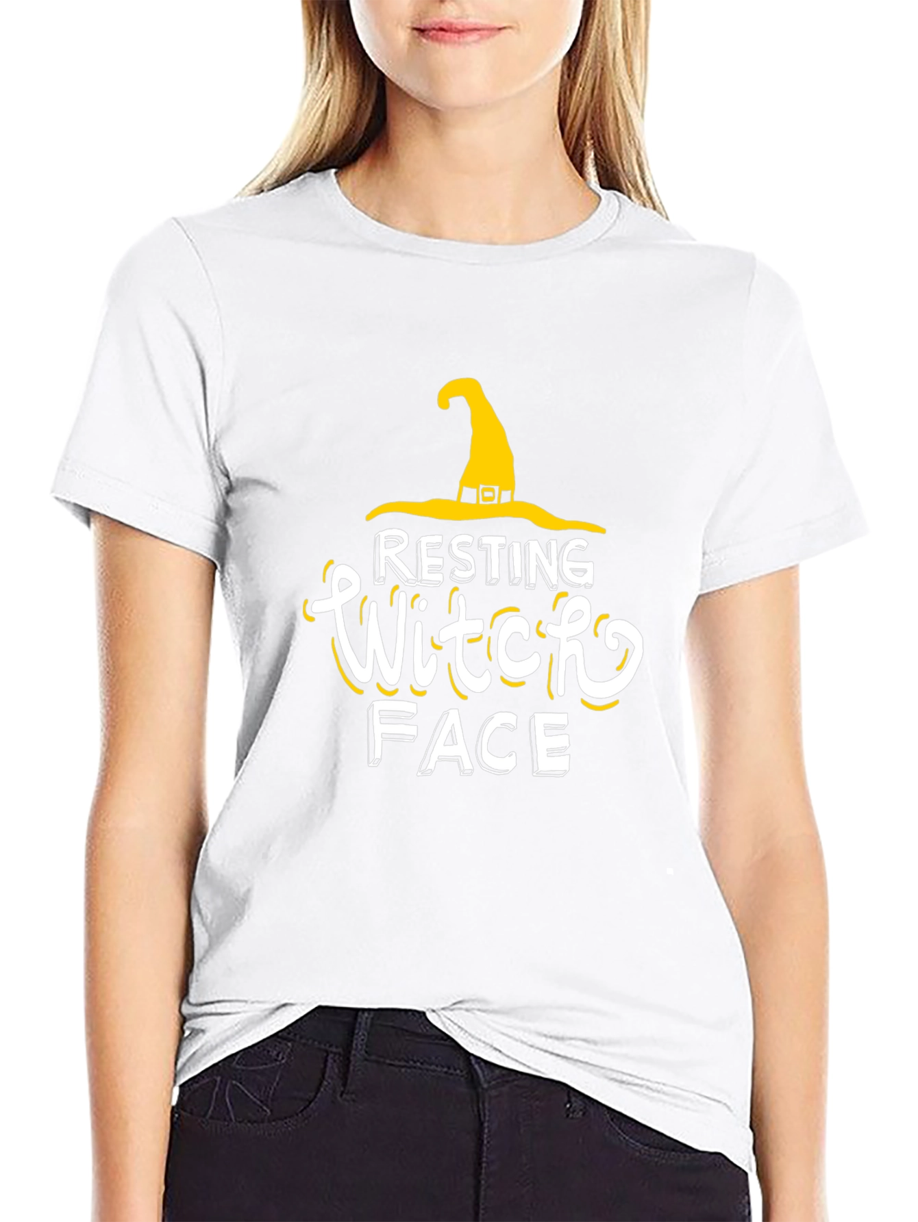 Resting Witch Face Halloween Tee