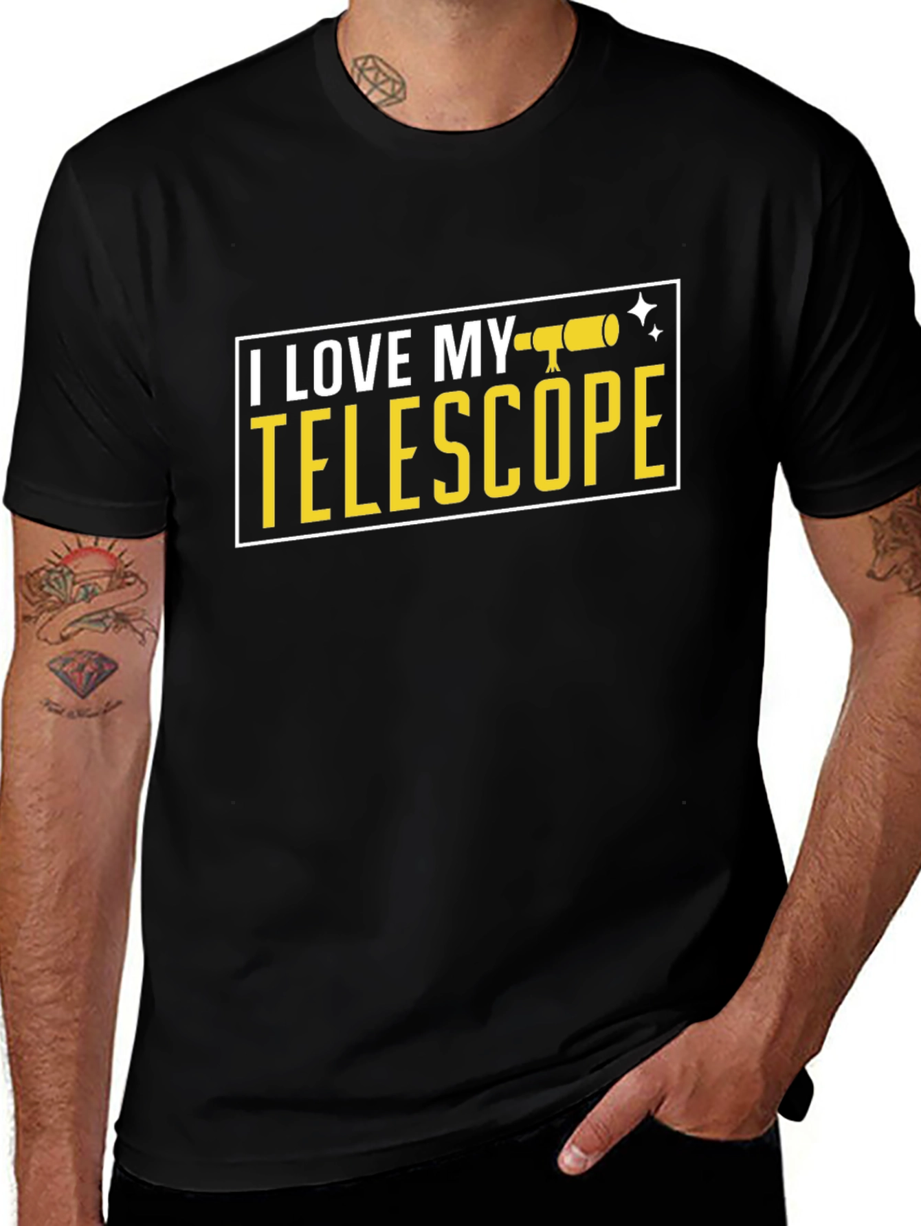 I Love My Telescope T-Shirt - Black Astronomy Tee