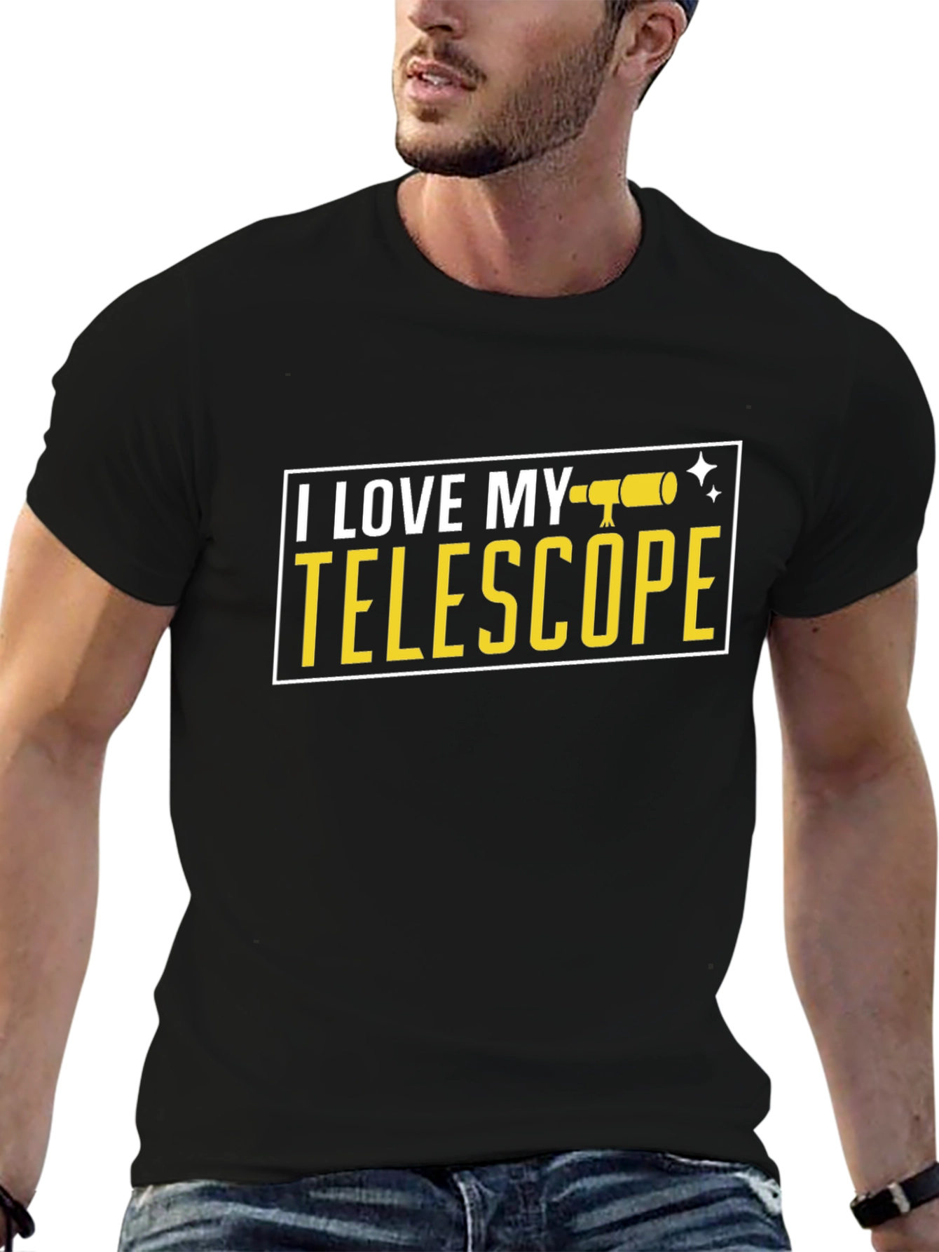 I Love My Telescope T-Shirt - Black Astronomy Tee