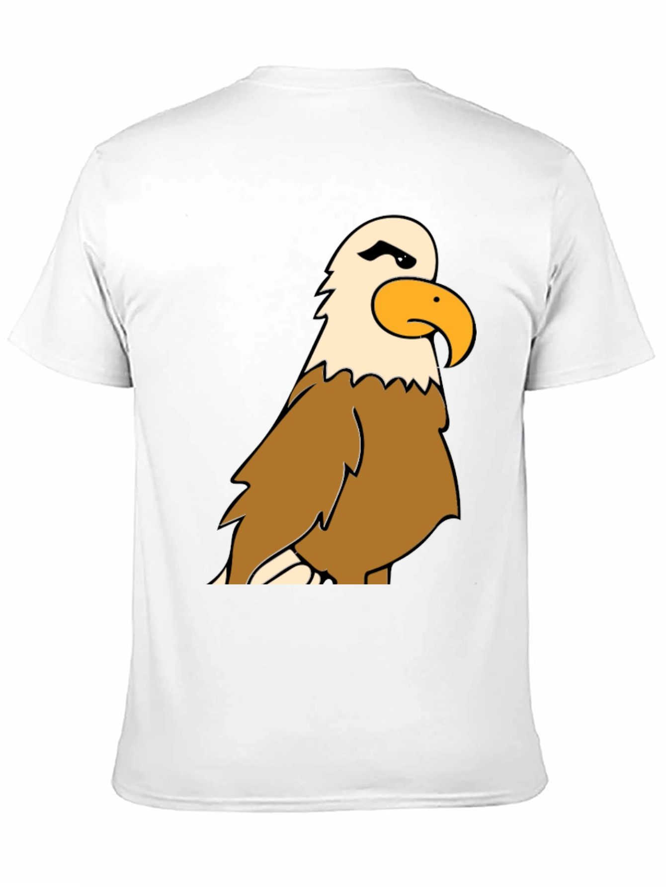 Bald Eagle Cartoon Graphic Black T-Shirt