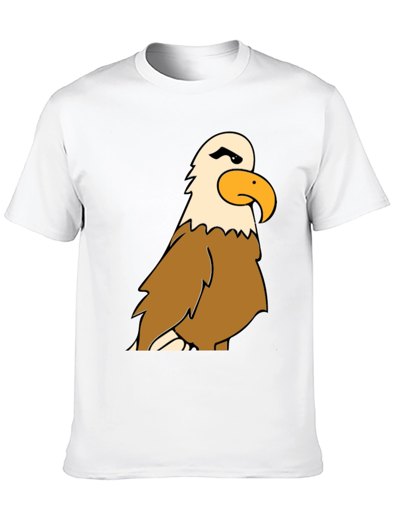 Bald Eagle Cartoon Graphic Black T-Shirt