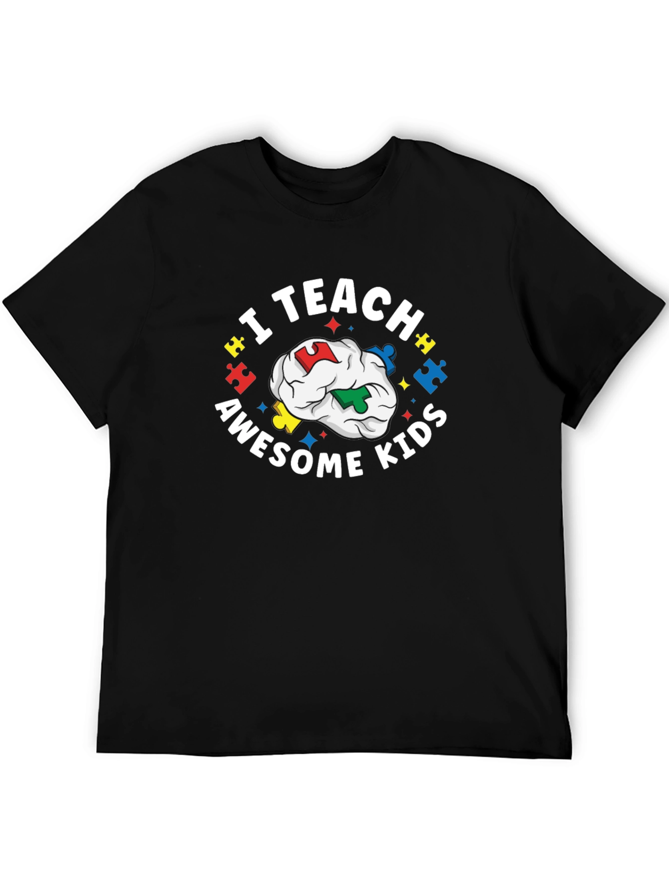 I Teach Awesome Kids Black Tee